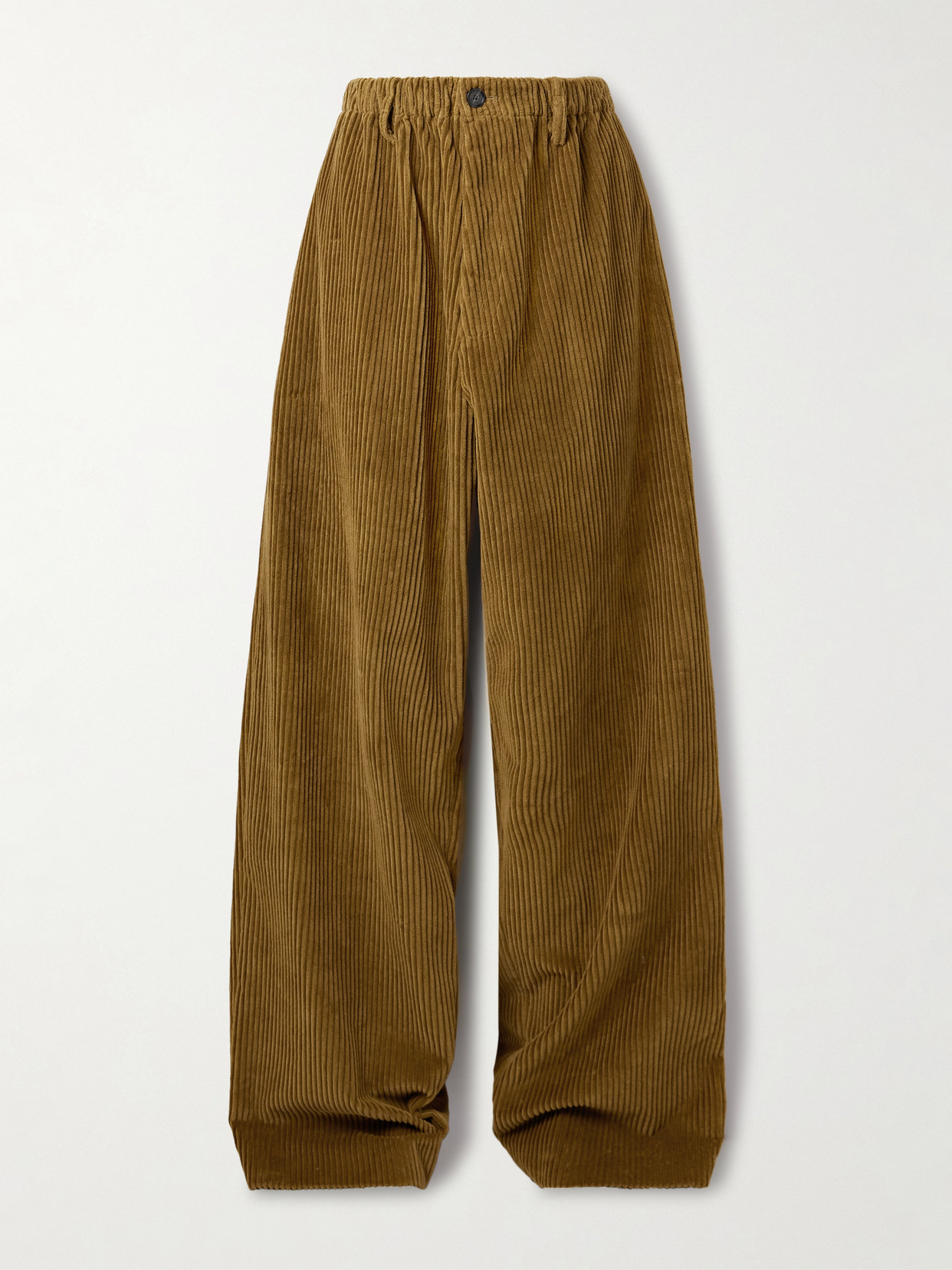 Proenza Schouler Lidie Cotton-corduroy Wide-leg Pants In Green