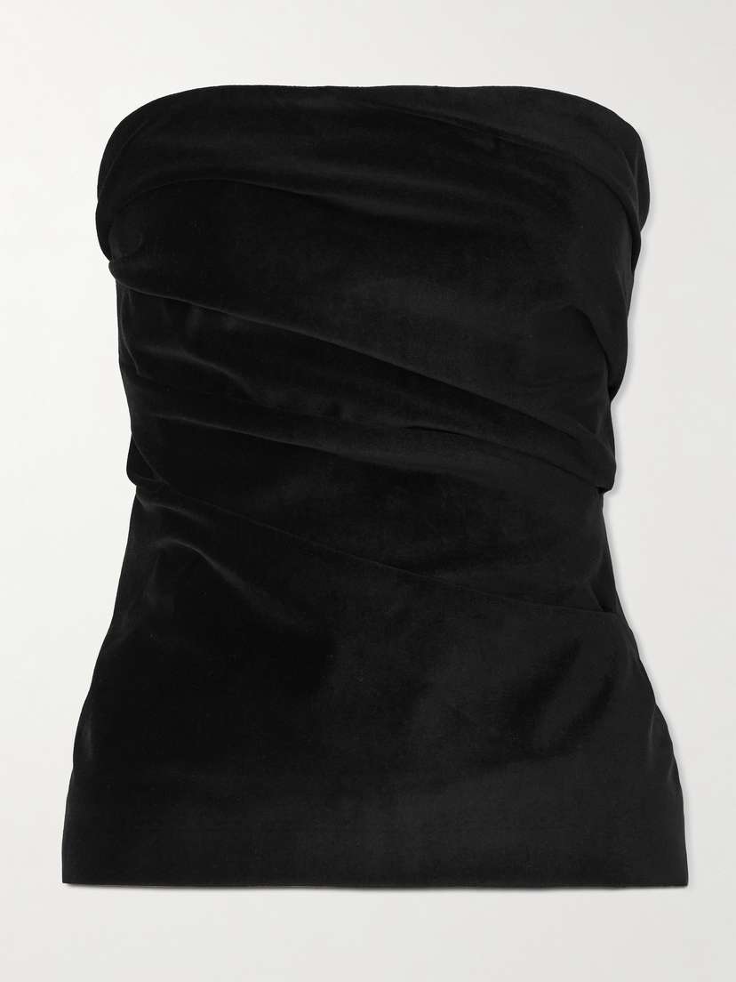 Tove Izel Cotton And Modal-blend Velvet Top