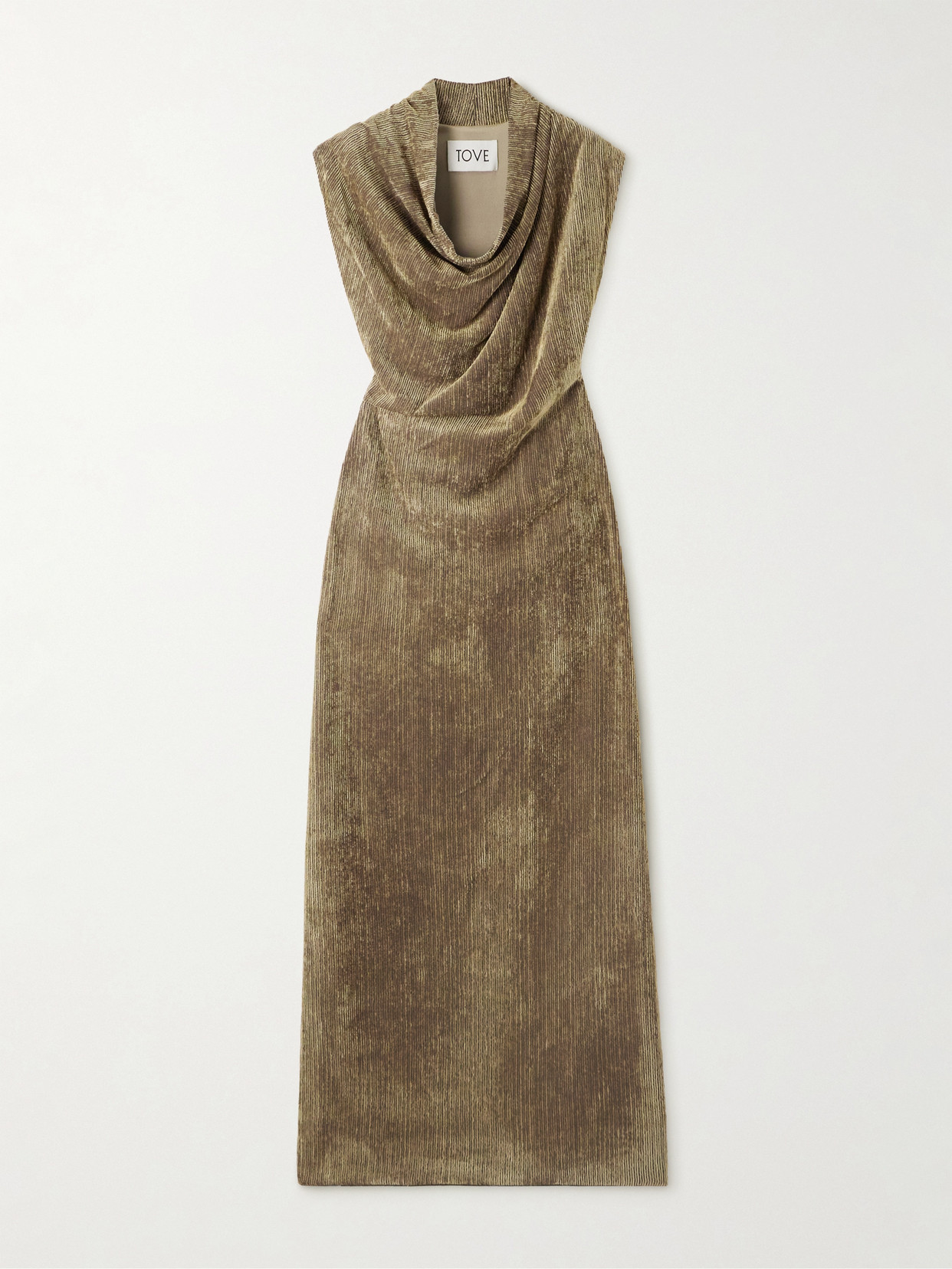 Tove Naeve Ribbed Chenille Maxi Dress In Green