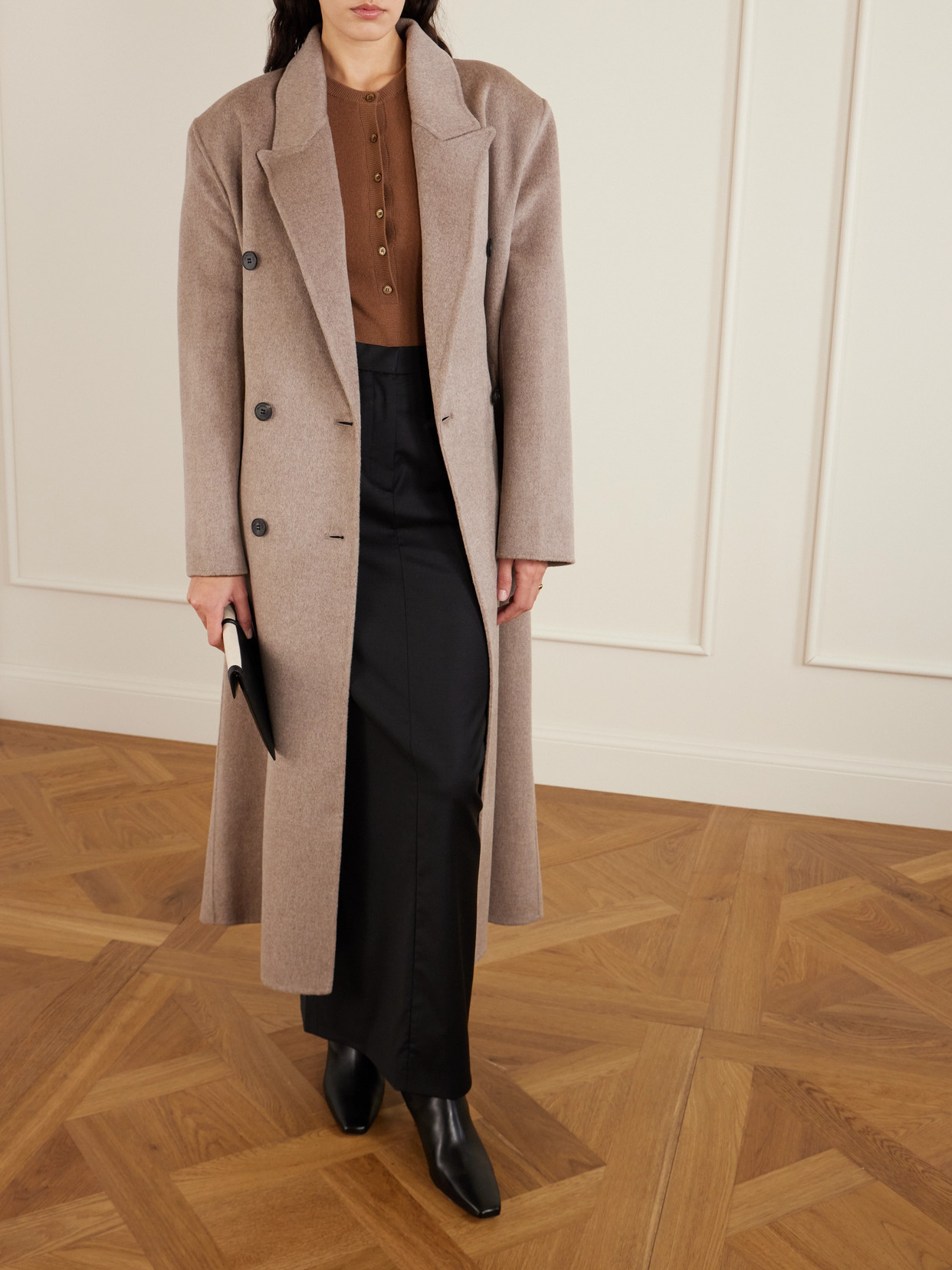 Tove Fey Wool-blend Maxi Skirt In Black