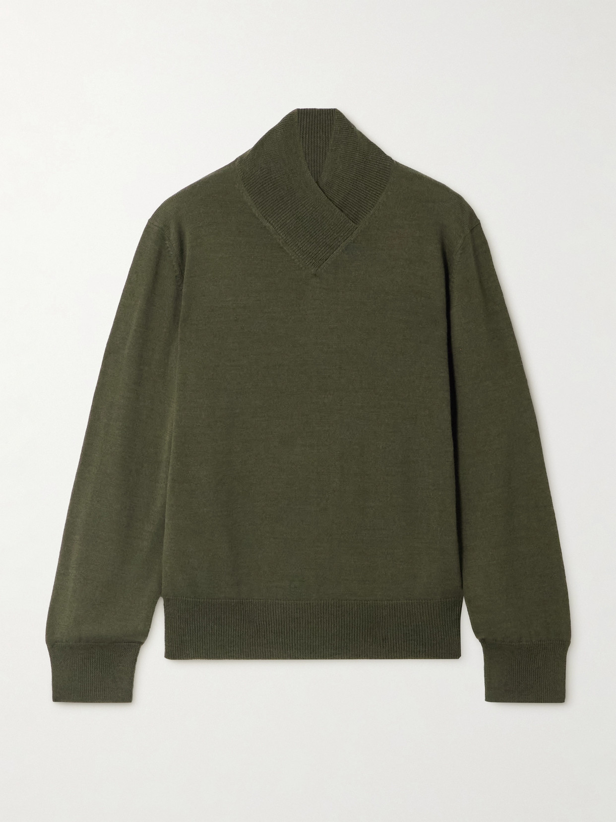 Tove Detta Wool And Silk-blend Sweater In Green