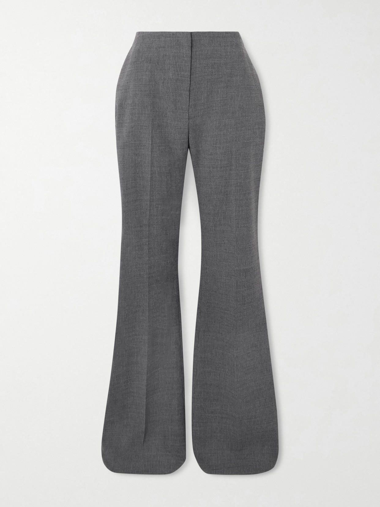 Tove Lora Woven Flared Trousers In Gray