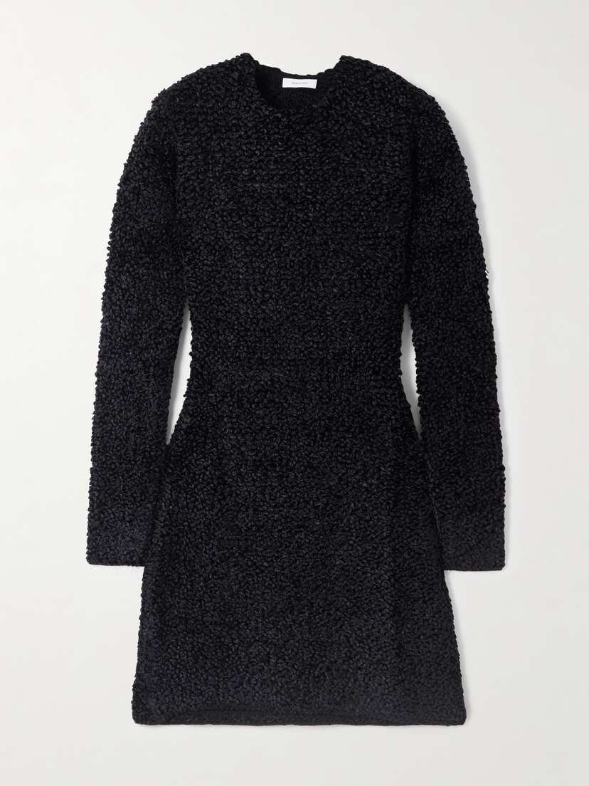 Ferragamo Jacquard-knit Bouclé Mini Dress