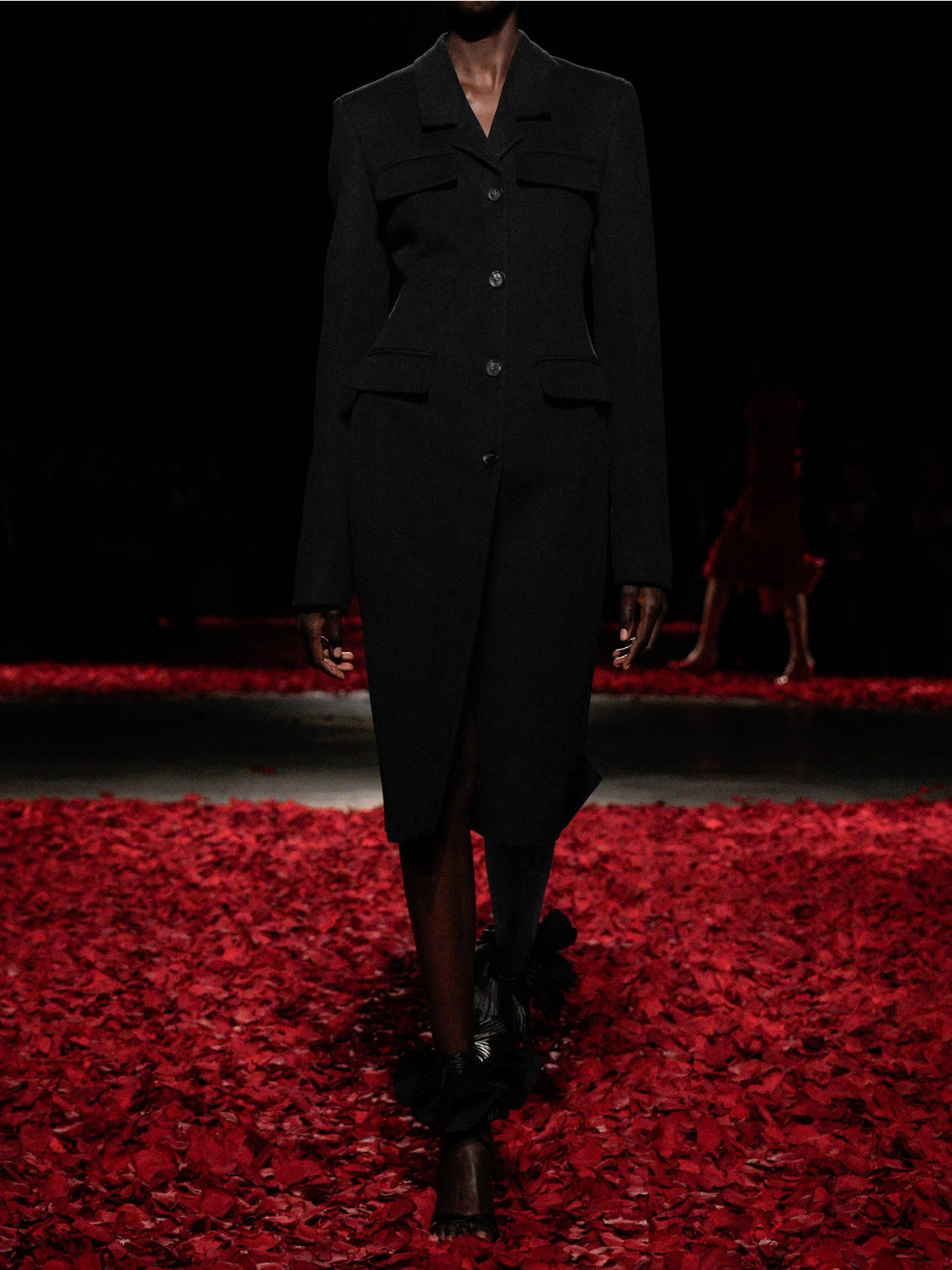 Ferragamo Wool And Cashmere-blend Coat In Black
