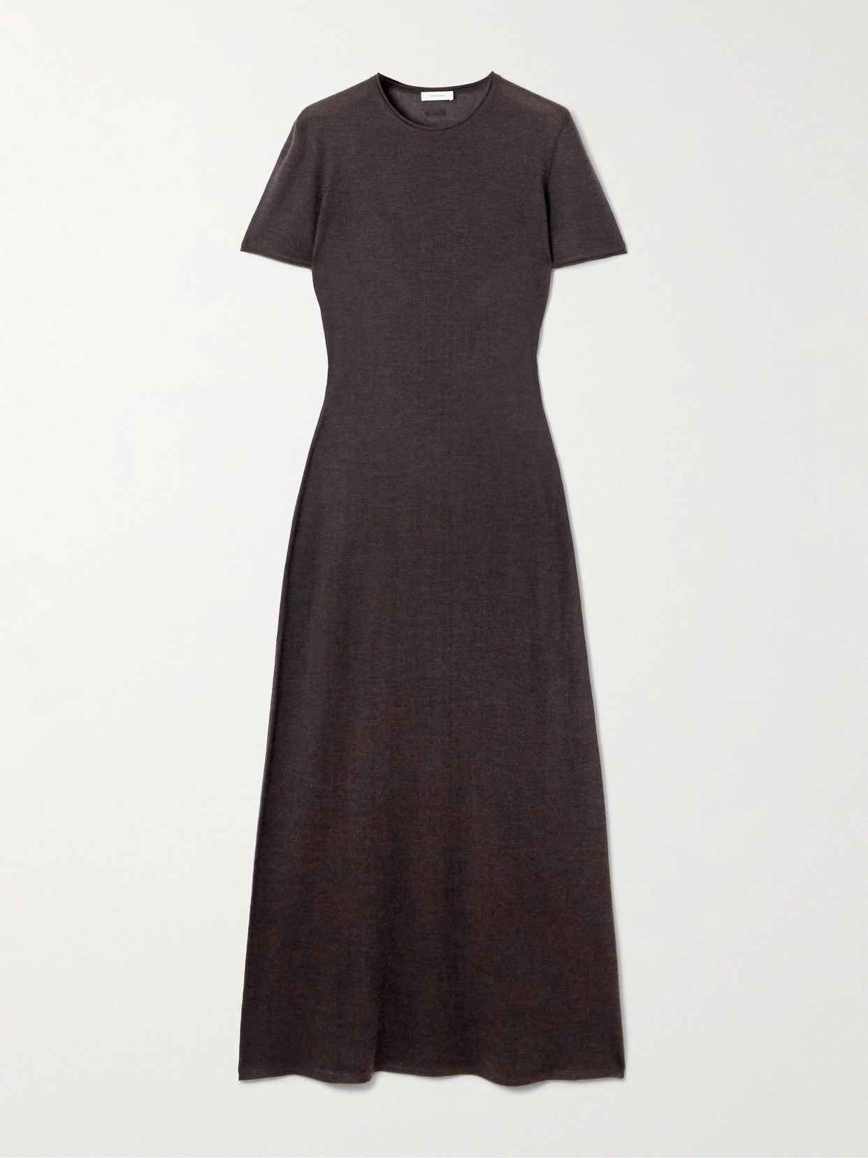 Ferragamo Cashmere, Wool And Silk-blend Midi Dress In Black