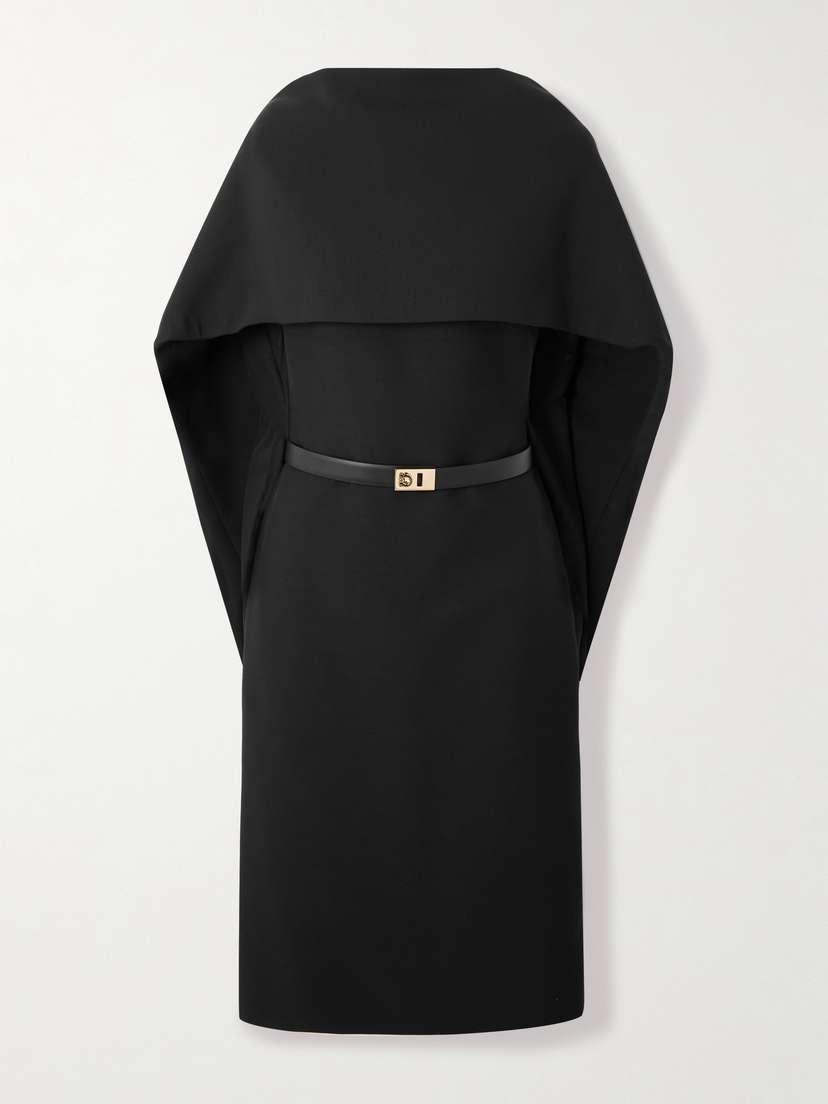 Ferragamo Cape-effect Faille Dress