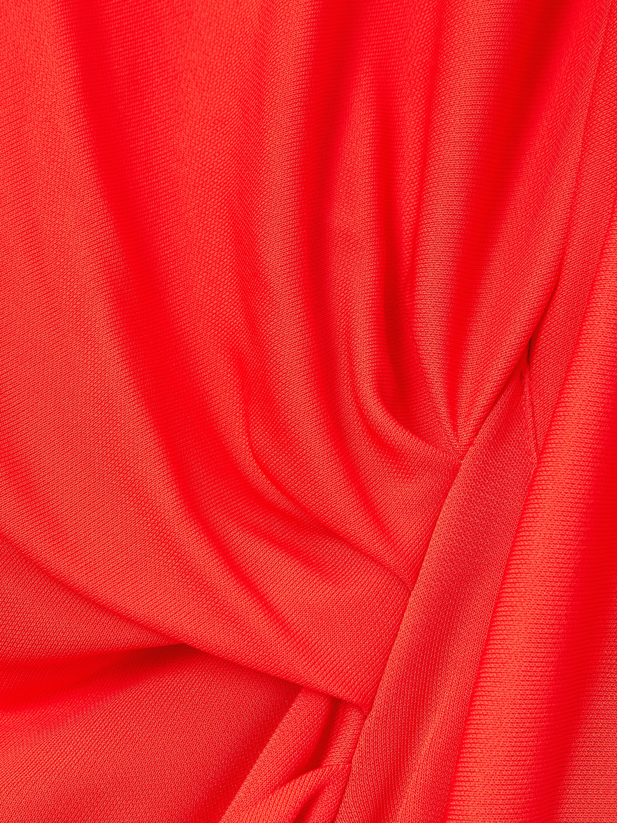 Victoria Beckham Draped Asymmetric Jersey Maxi Dress In Red