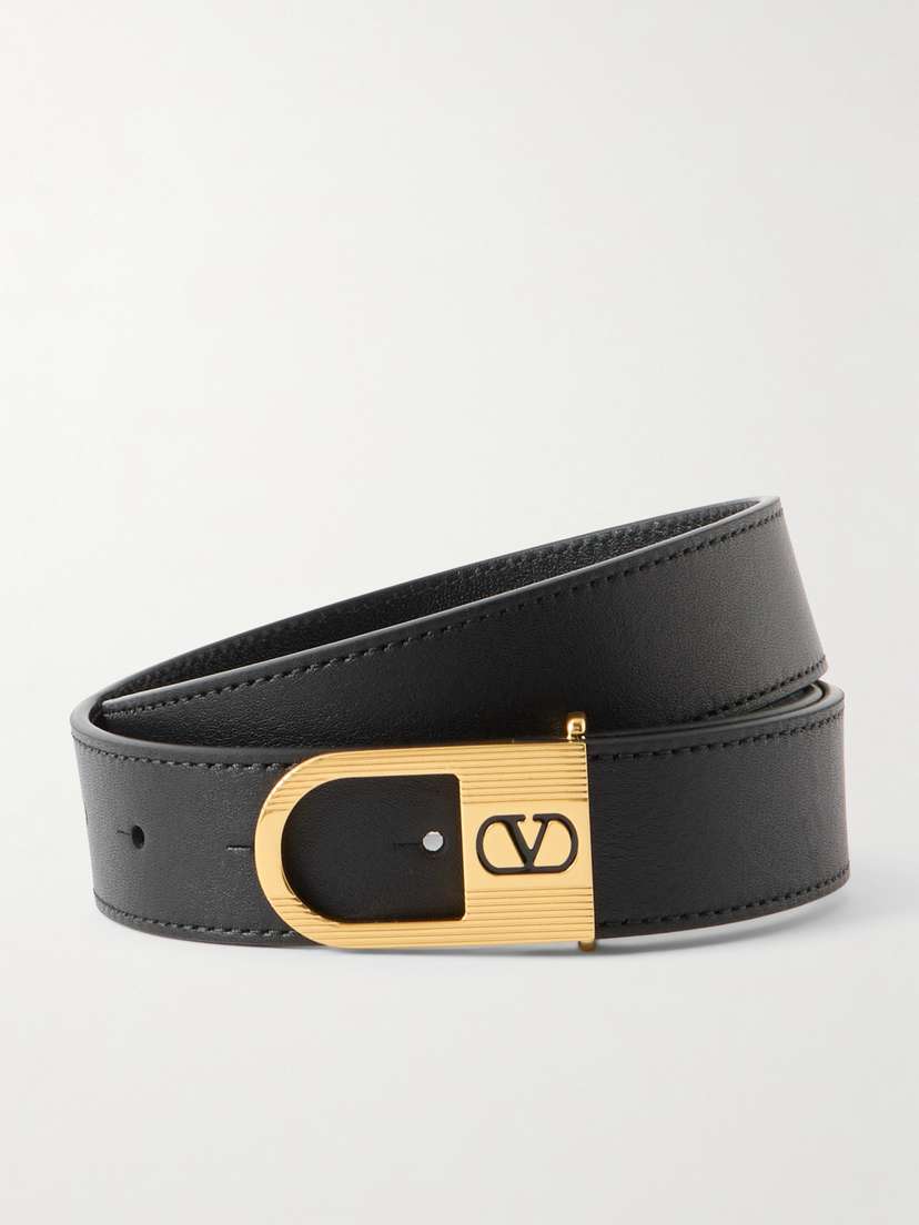 Valentino Garavani Vlogo Signature Leather Belt