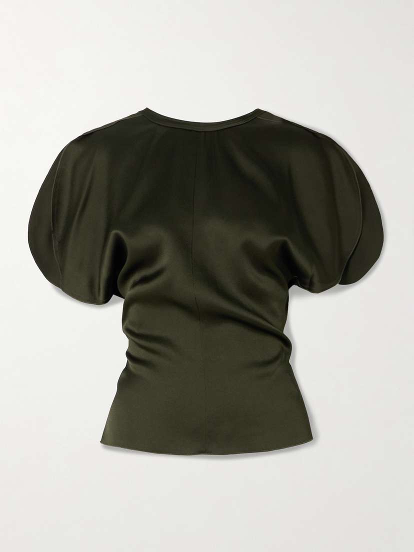 Victoria Beckham Draped Satin Blouse