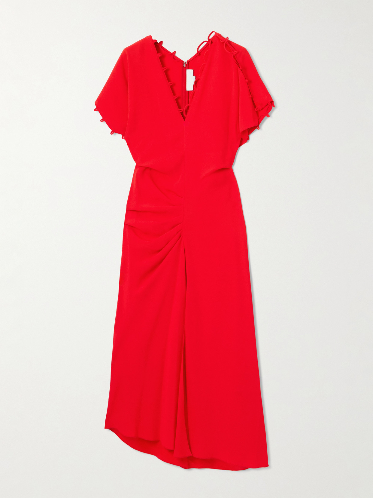Victoria Beckham Crepe Midi Dress In Red
