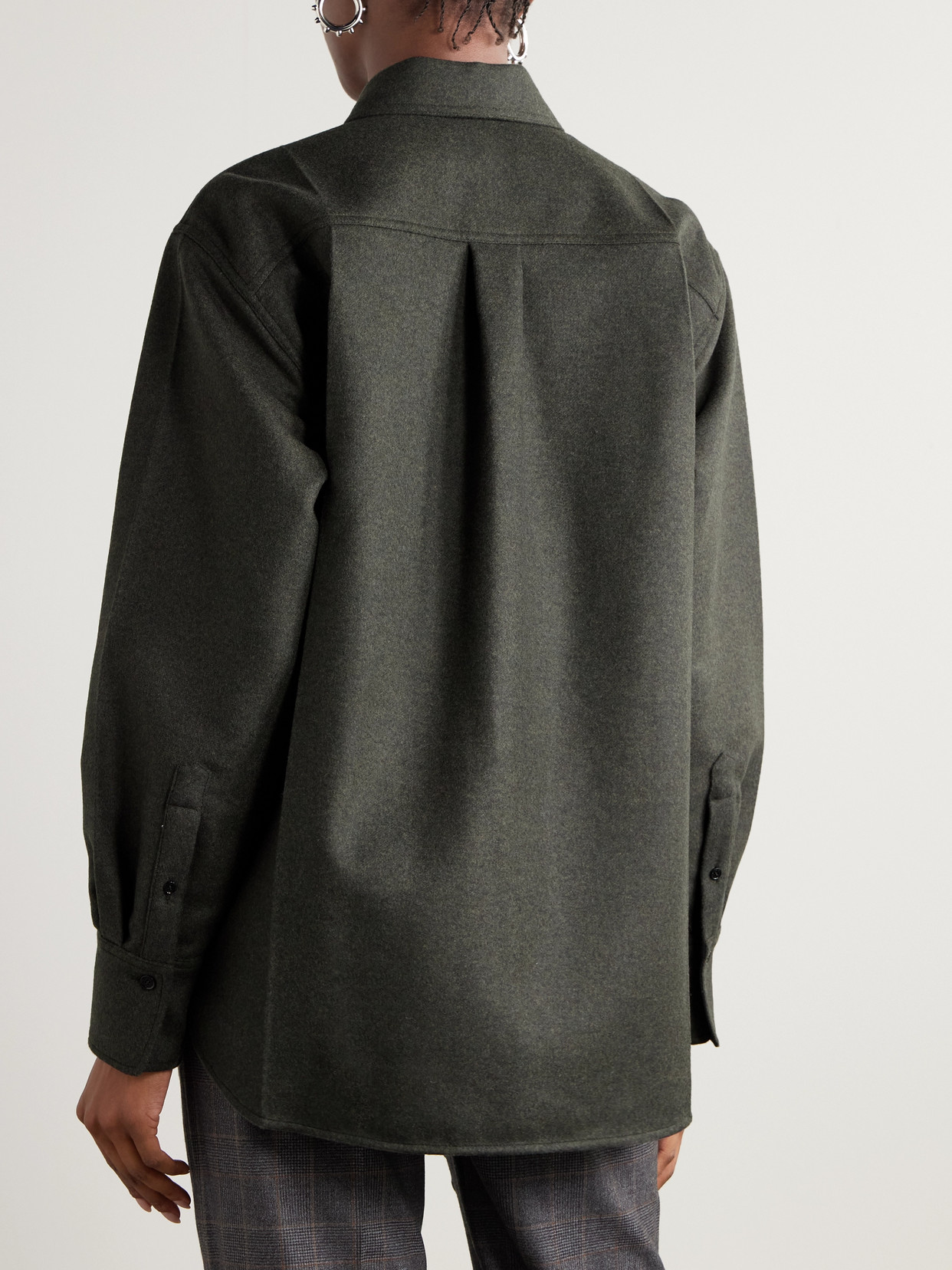 Victoria Beckham Wool Shirt In Green