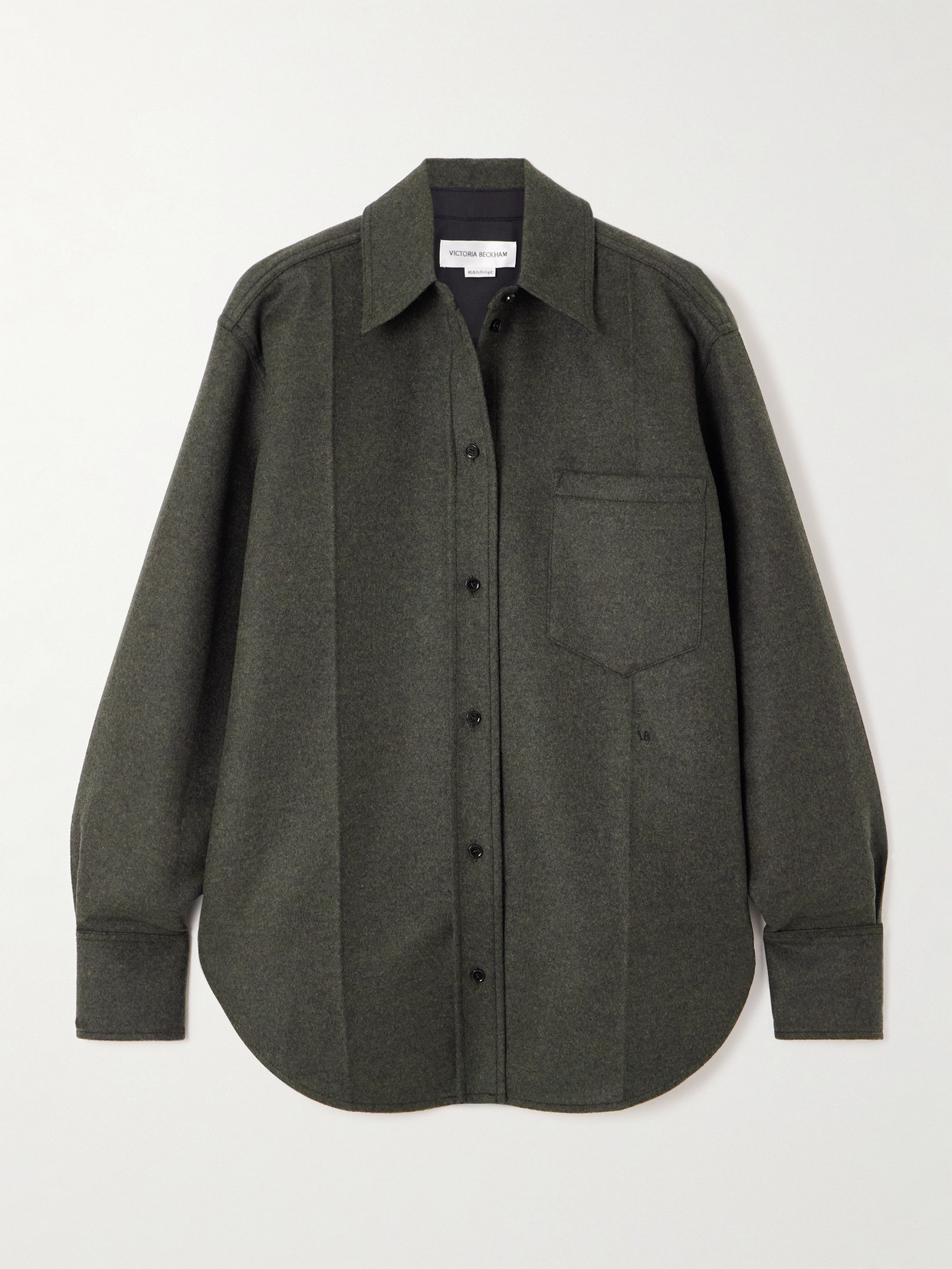 Victoria Beckham Wool Shirt In Green