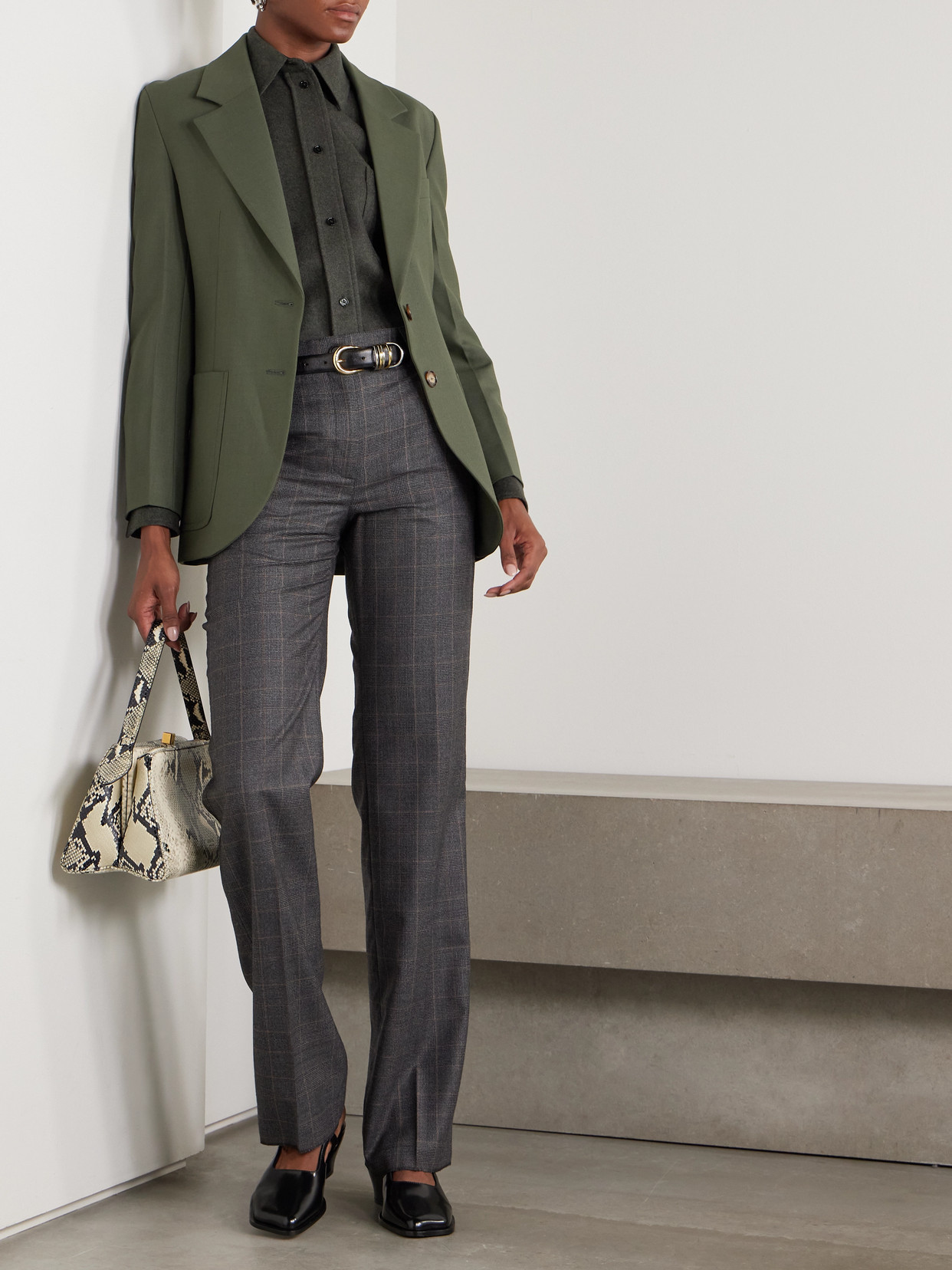 Victoria Beckham Wool Shirt In Green