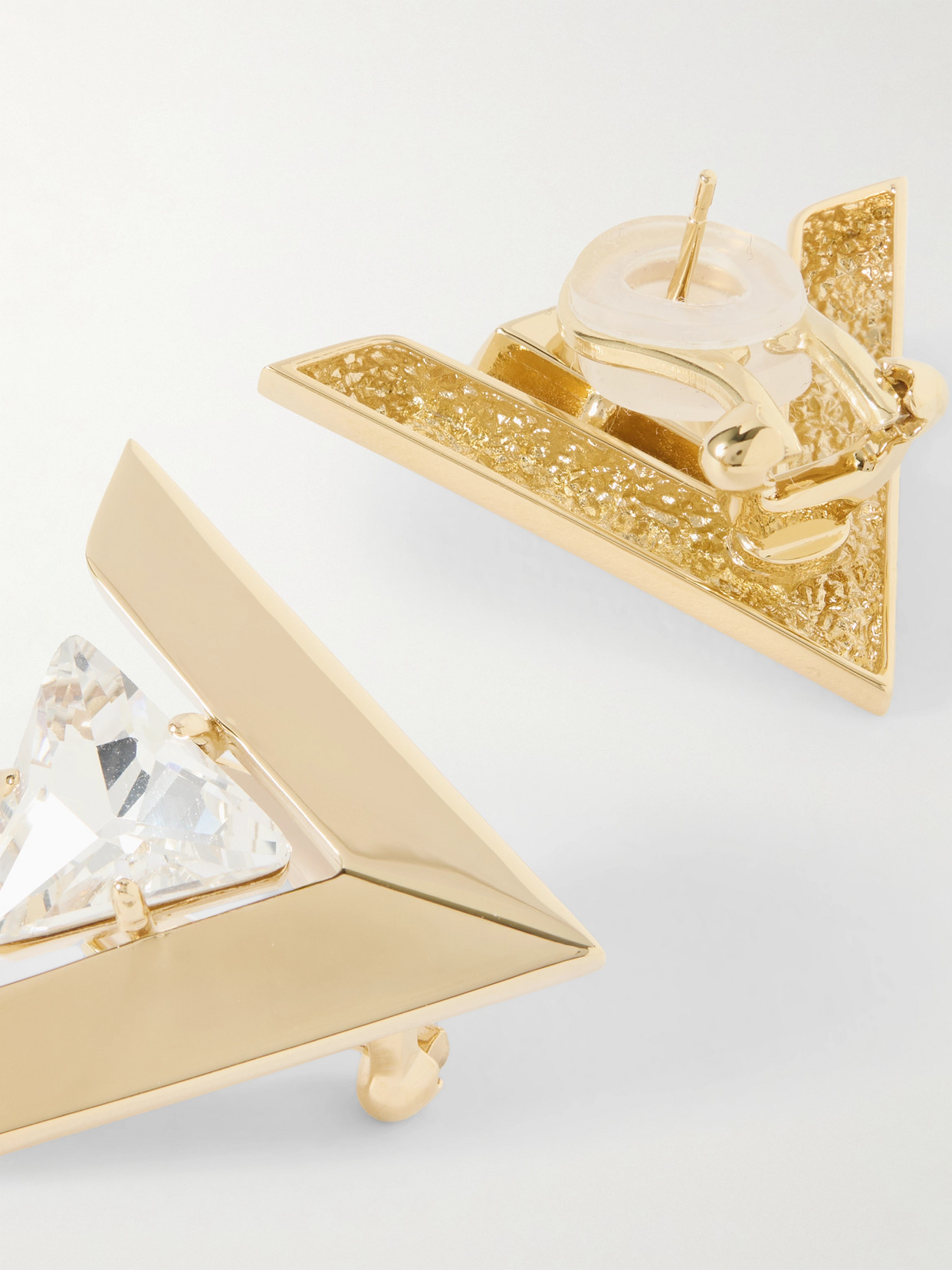 Valentino Je Les V Crystal-embellished Gold-tone Earrings In Gold