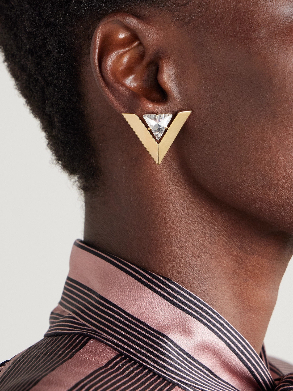 Valentino Je Les V Crystal-embellished Gold-tone Earrings In Gold