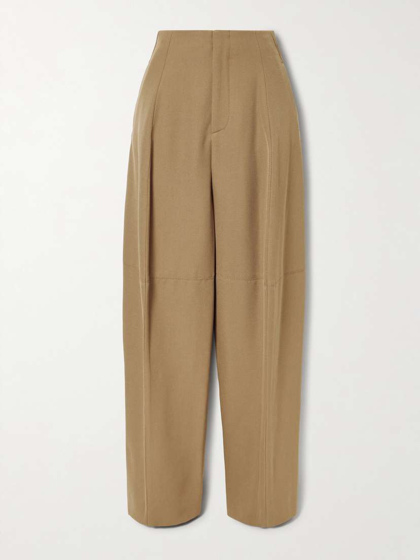 Victoria Beckham Wool-drill Wide-leg Pants