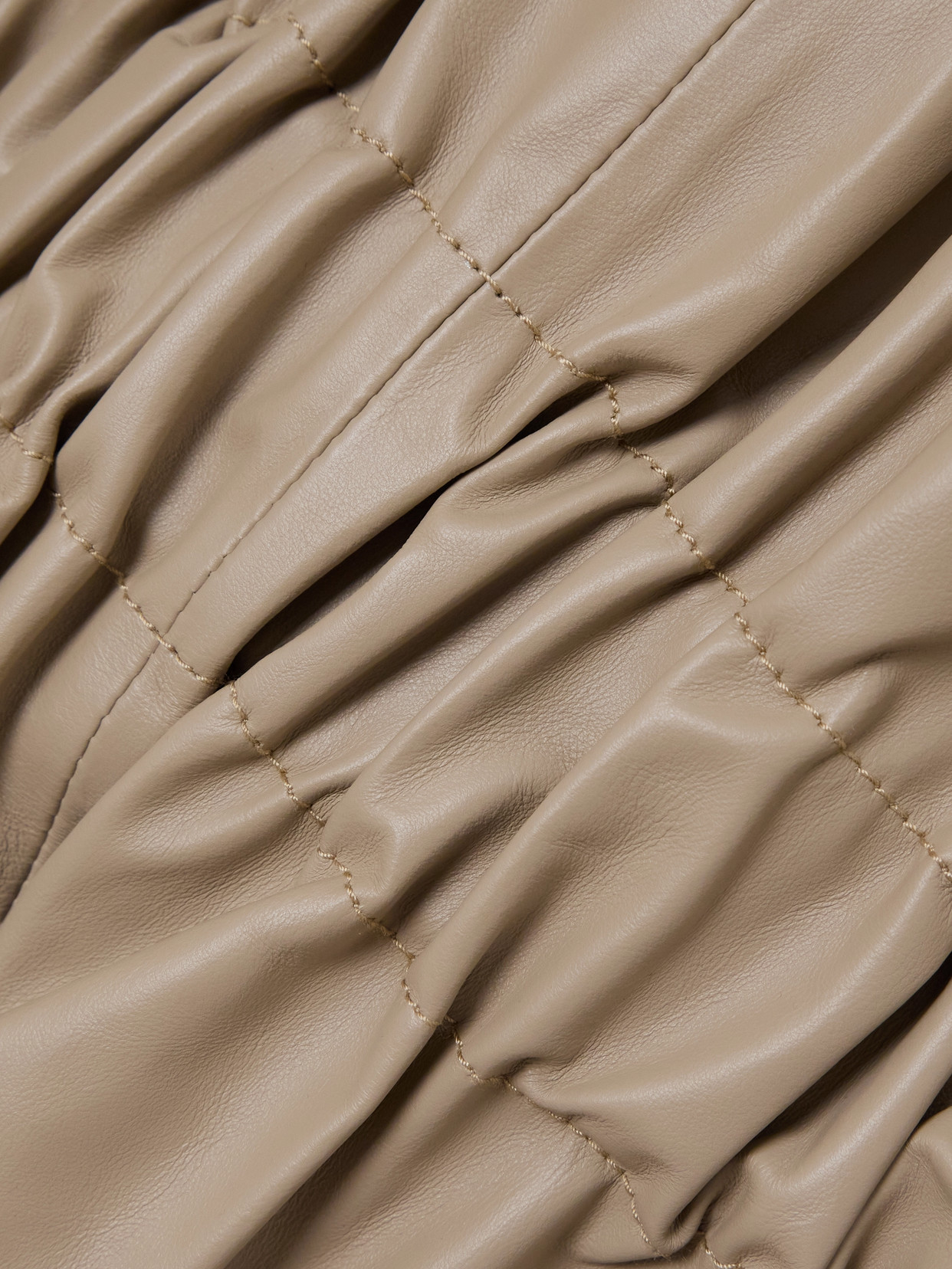 Victoria Beckham Cropped Belted Leather Jacket In Brown