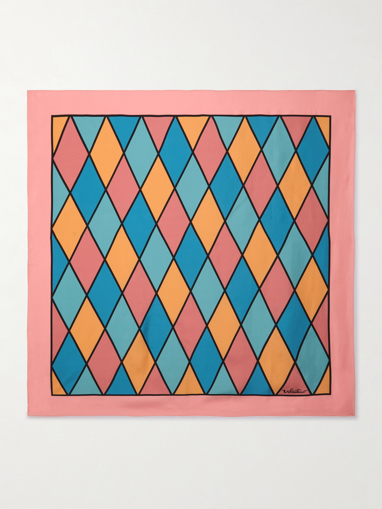 Valentino Rhombelle Printed Silk Scarf In Multi