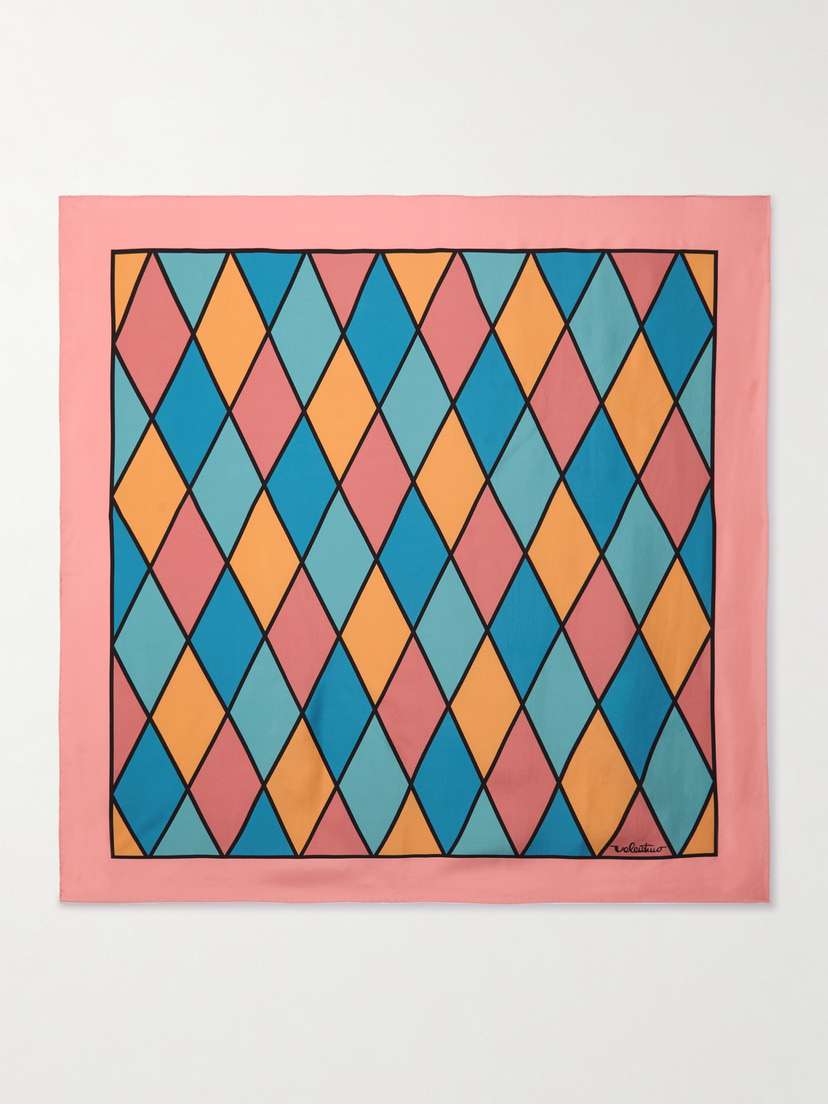 Valentino Garavani Rhombelle Printed Silk Scarf