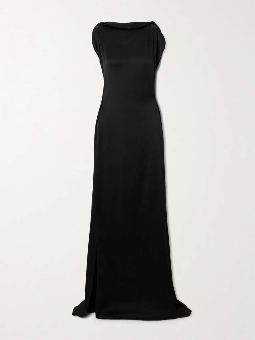 Victoria Beckham Draped Satin-crepe Gown