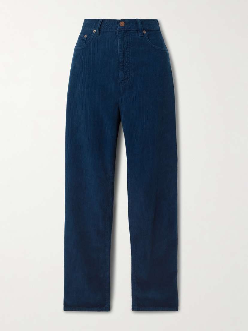 Victoria Beckham Cotton-corduroy Straight-leg Pants