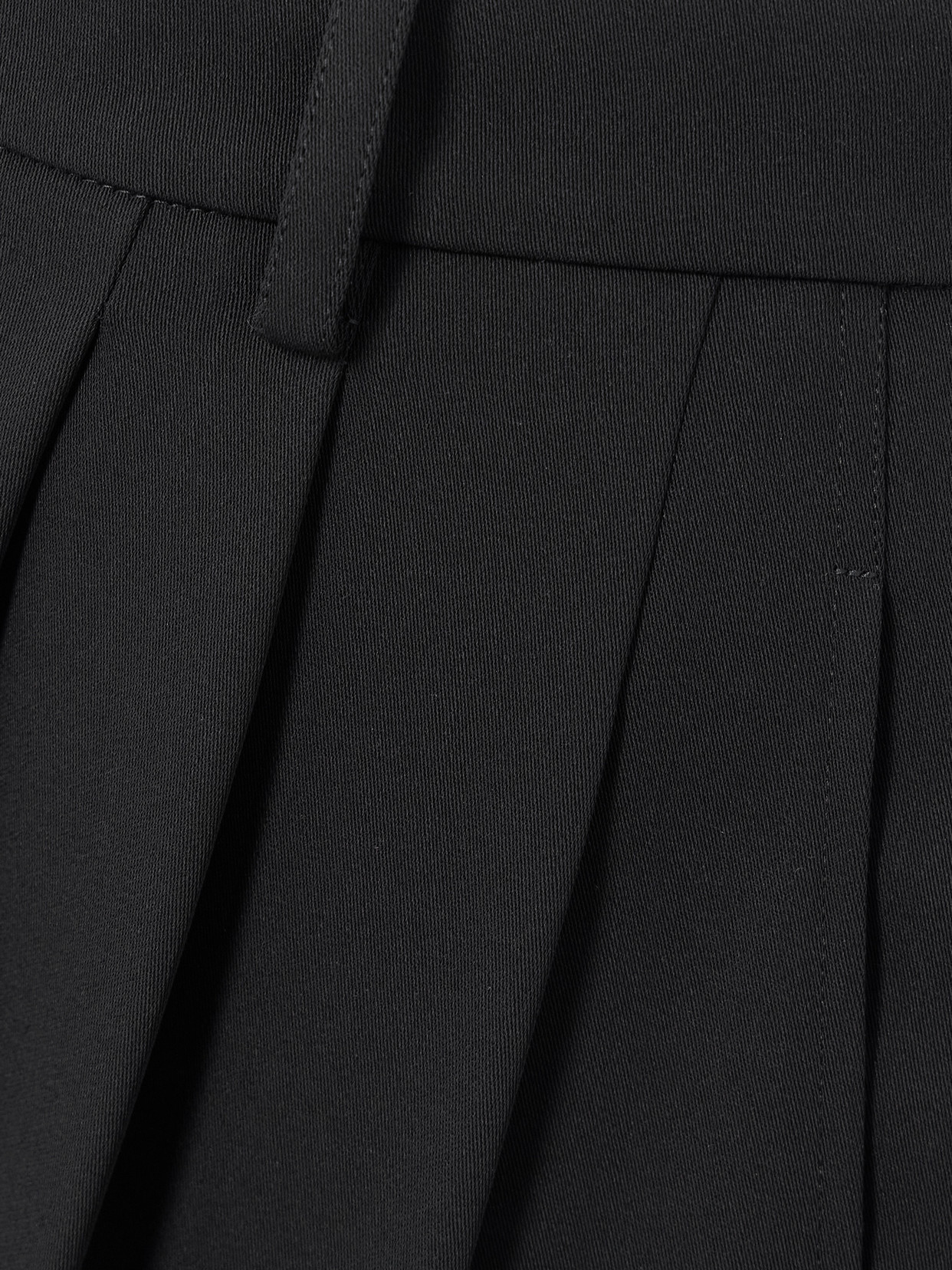 Ralph Lauren Jeanne Pleated Wool Tapered Pants In Black