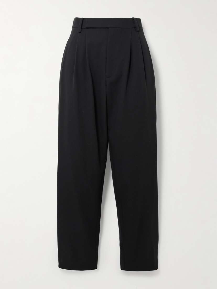 Ralph Lauren Collection Jeanne Pleated Wool Tapered Pants