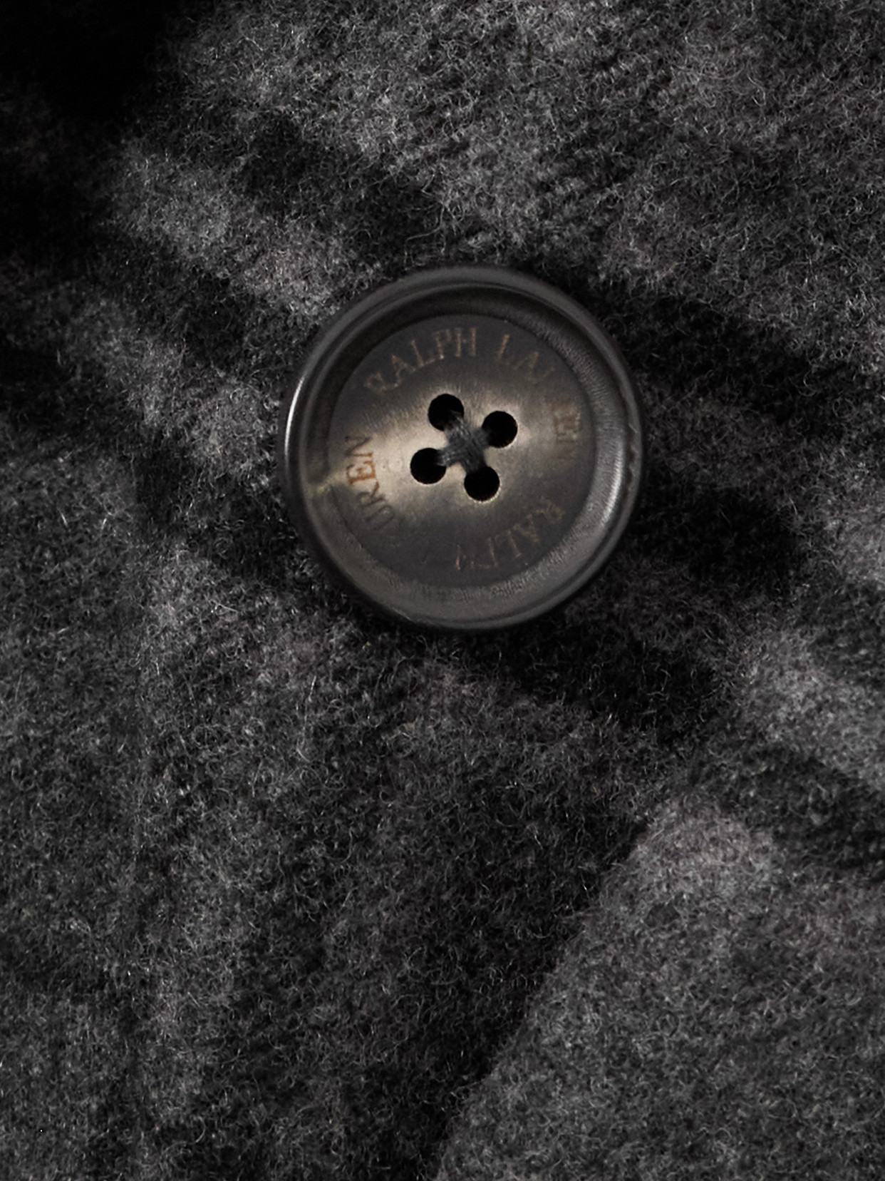 Ralph Lauren Kent Double-breasted Checked Wool Blazer In Black