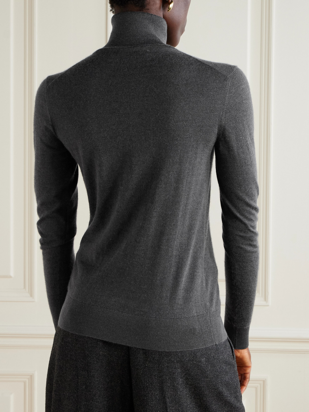 Ralph Lauren Cashmere Turtleneck Sweater In Gray
