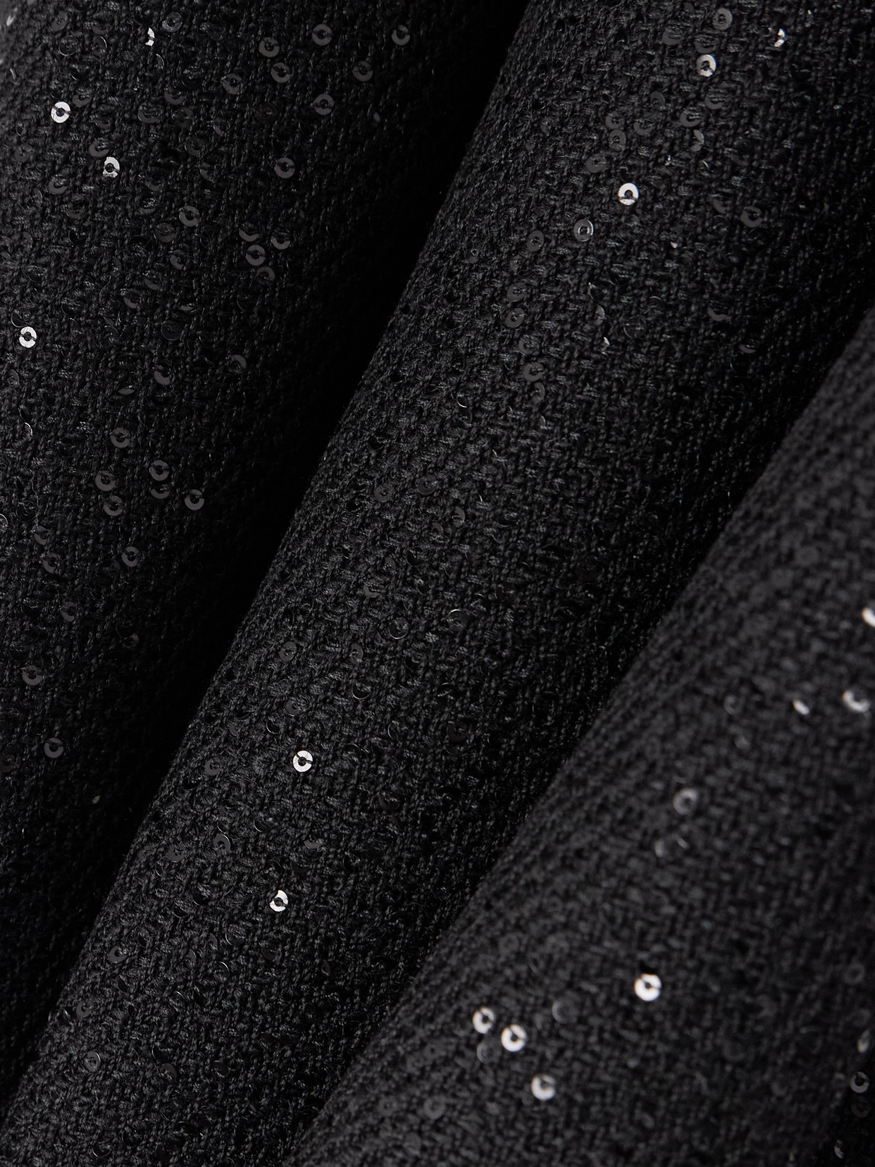 Tom Ford Sequin-embellished Wool-blend Twill Straight-leg Pants In Black
