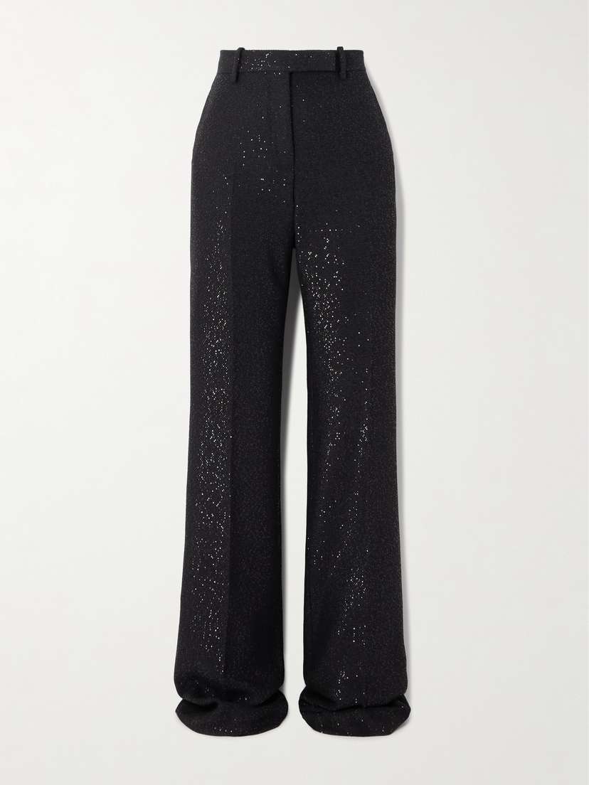 Tom Ford Sequin-embellished Wool-blend Twill Straight-leg Pants