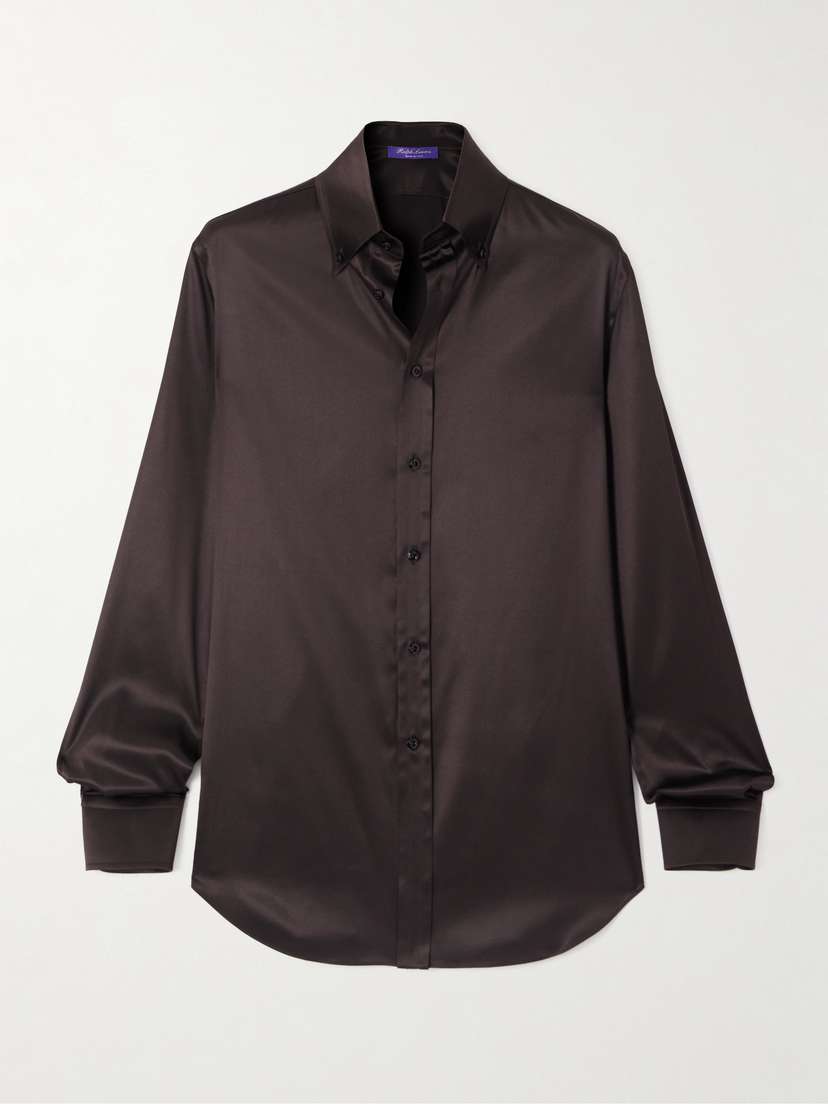 Ralph Lauren Collection Cameron Stretch-silk Satin Shirt
