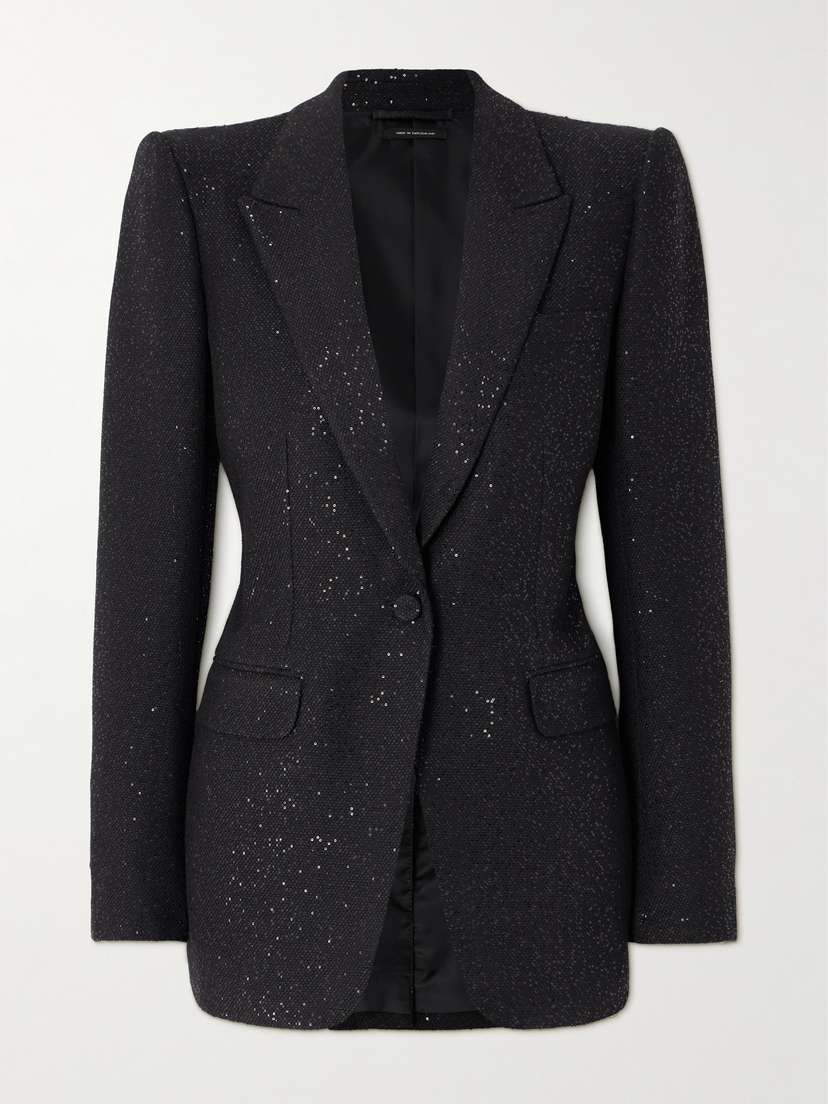 Tom Ford Sequin-embellished Wool-blend Blazer