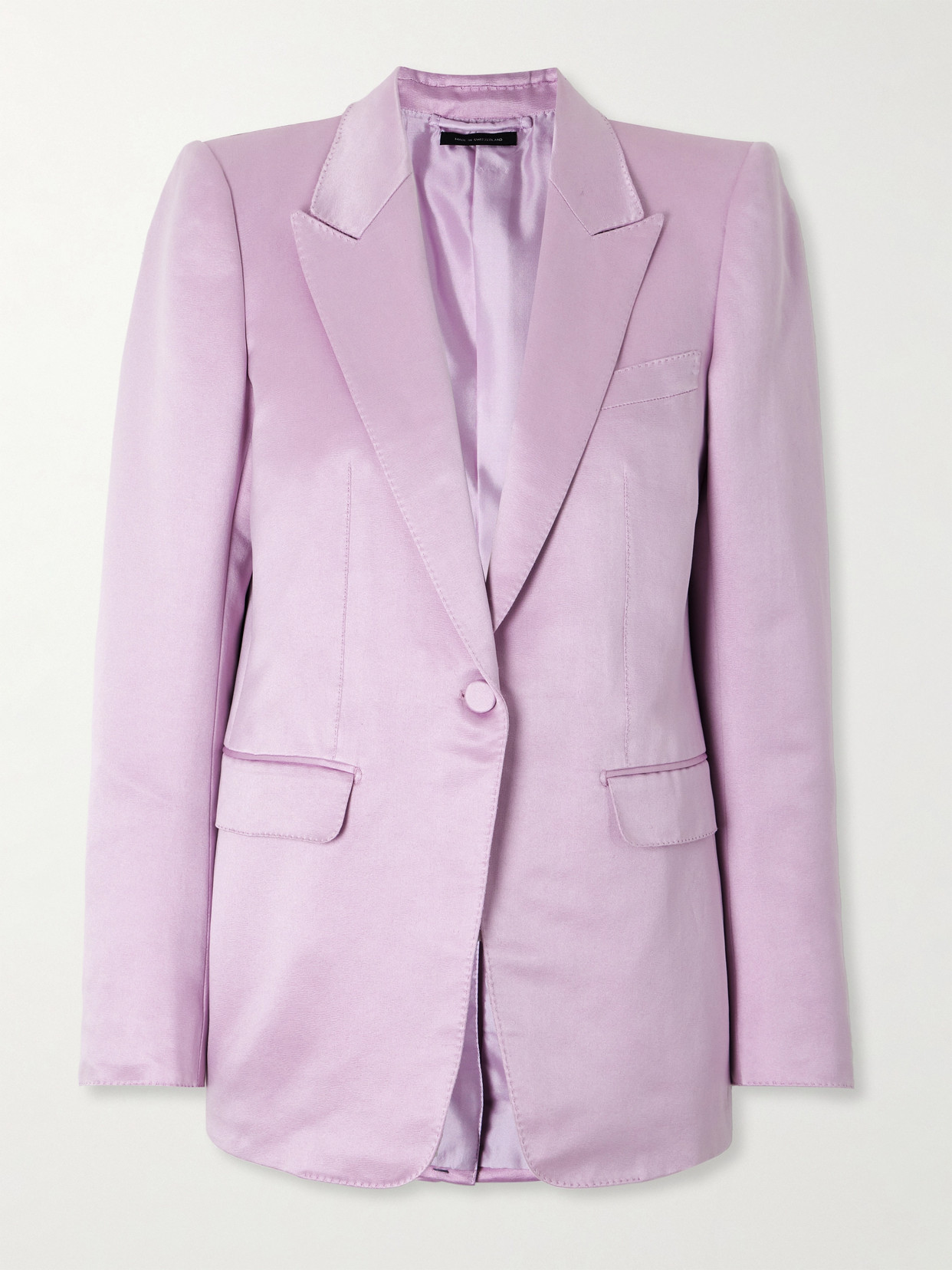 Tom Ford Cotton And Silk-blend Duchesse-satin Blazer In Purple