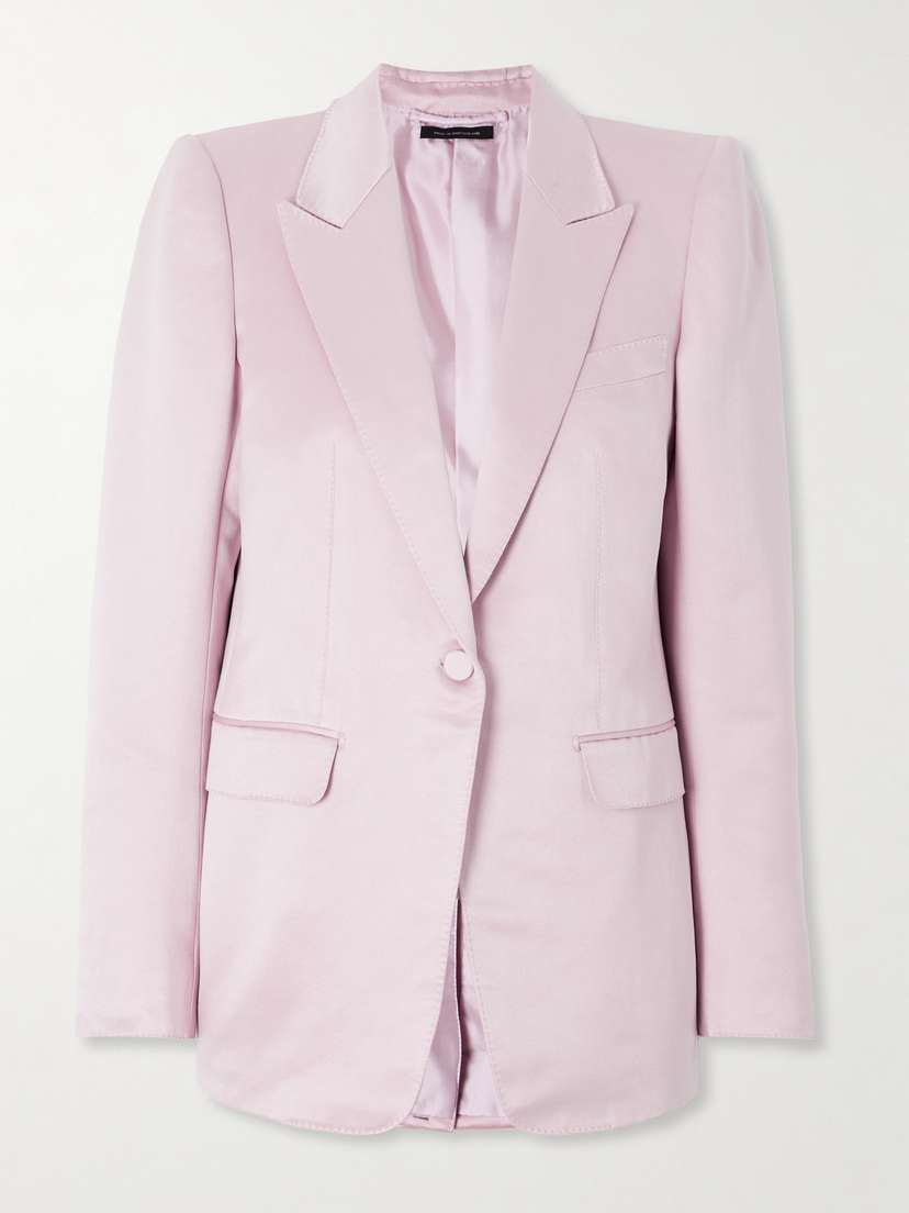 Tom Ford Cotton And Silk-blend Duchesse-satin Blazer