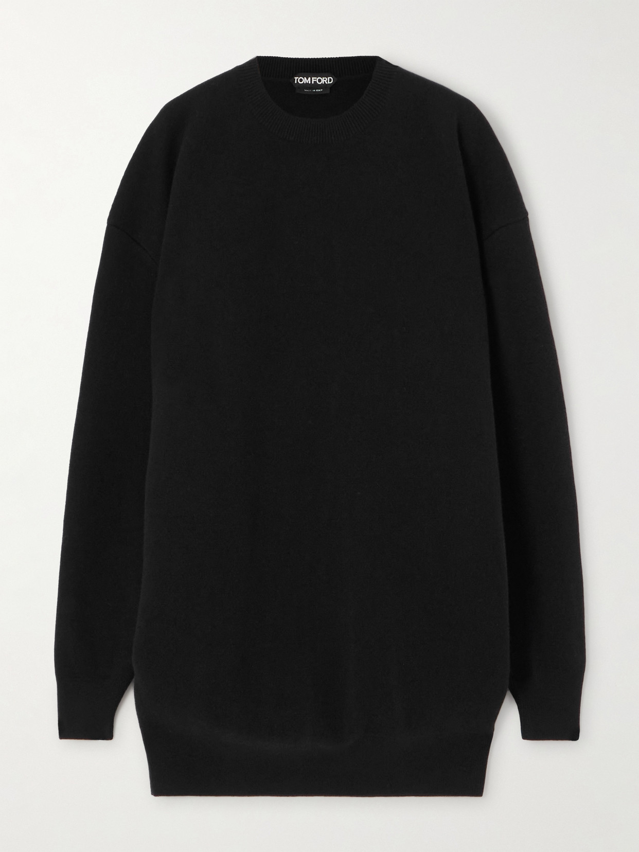 Tom Ford Wool-blend Mini Dress In Black