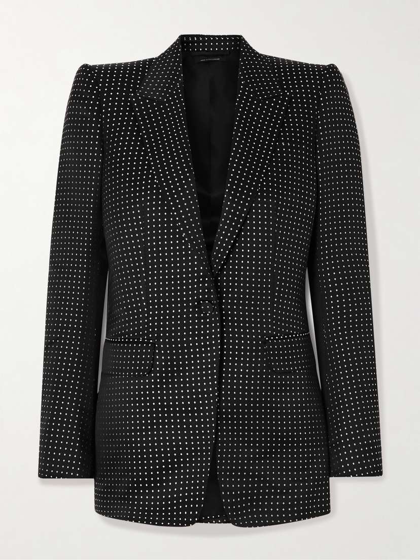 Tom Ford Polka-dot Duchesse Silk-jacquard Blazer