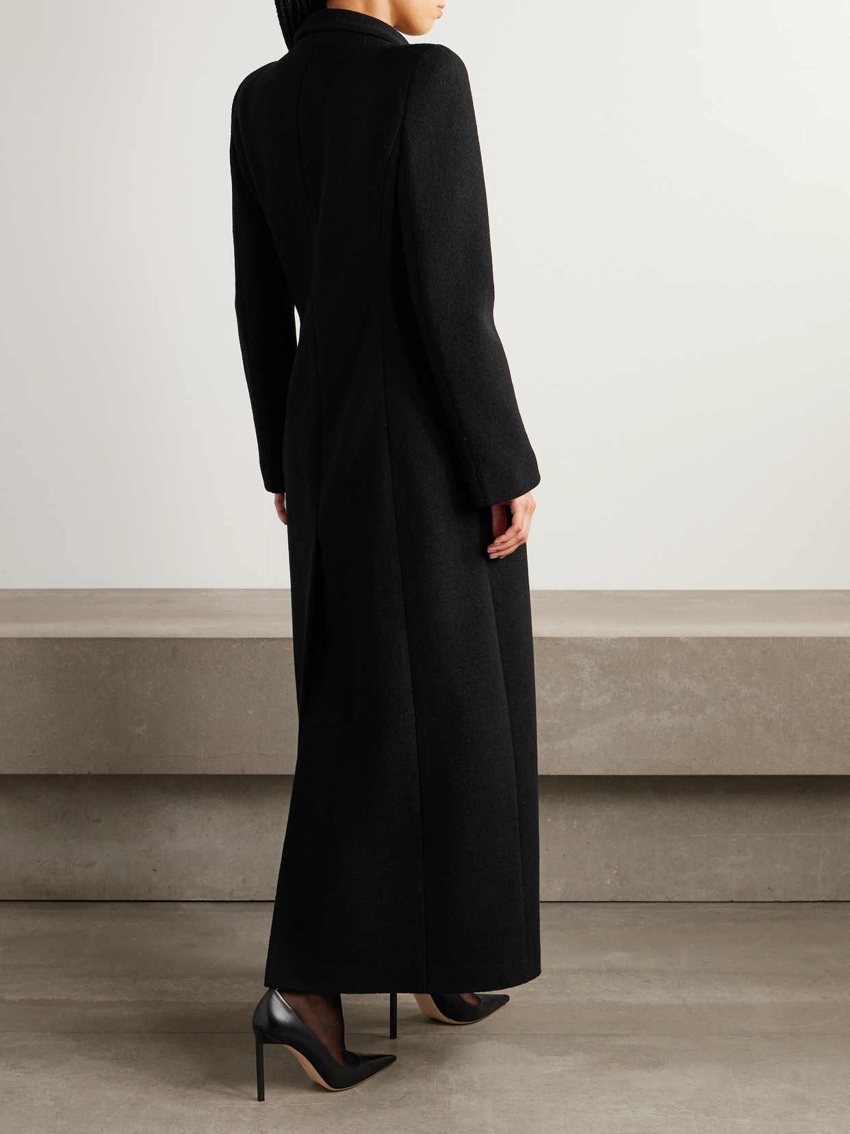 Tom Ford Concealed-fastening Virgin-wool Coat In Blue