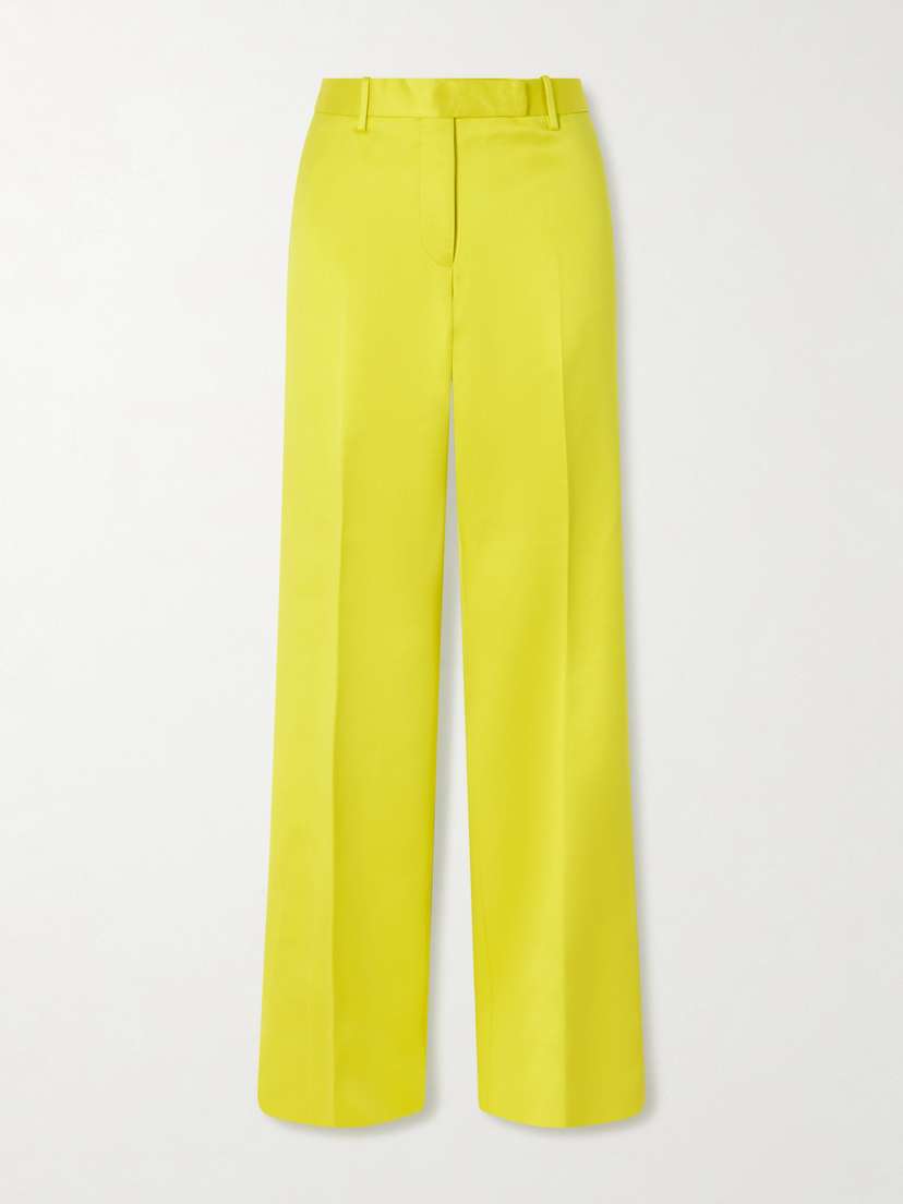 Tom Ford Cotton And Silk-blend Duchesse Satin Straight-leg Pants