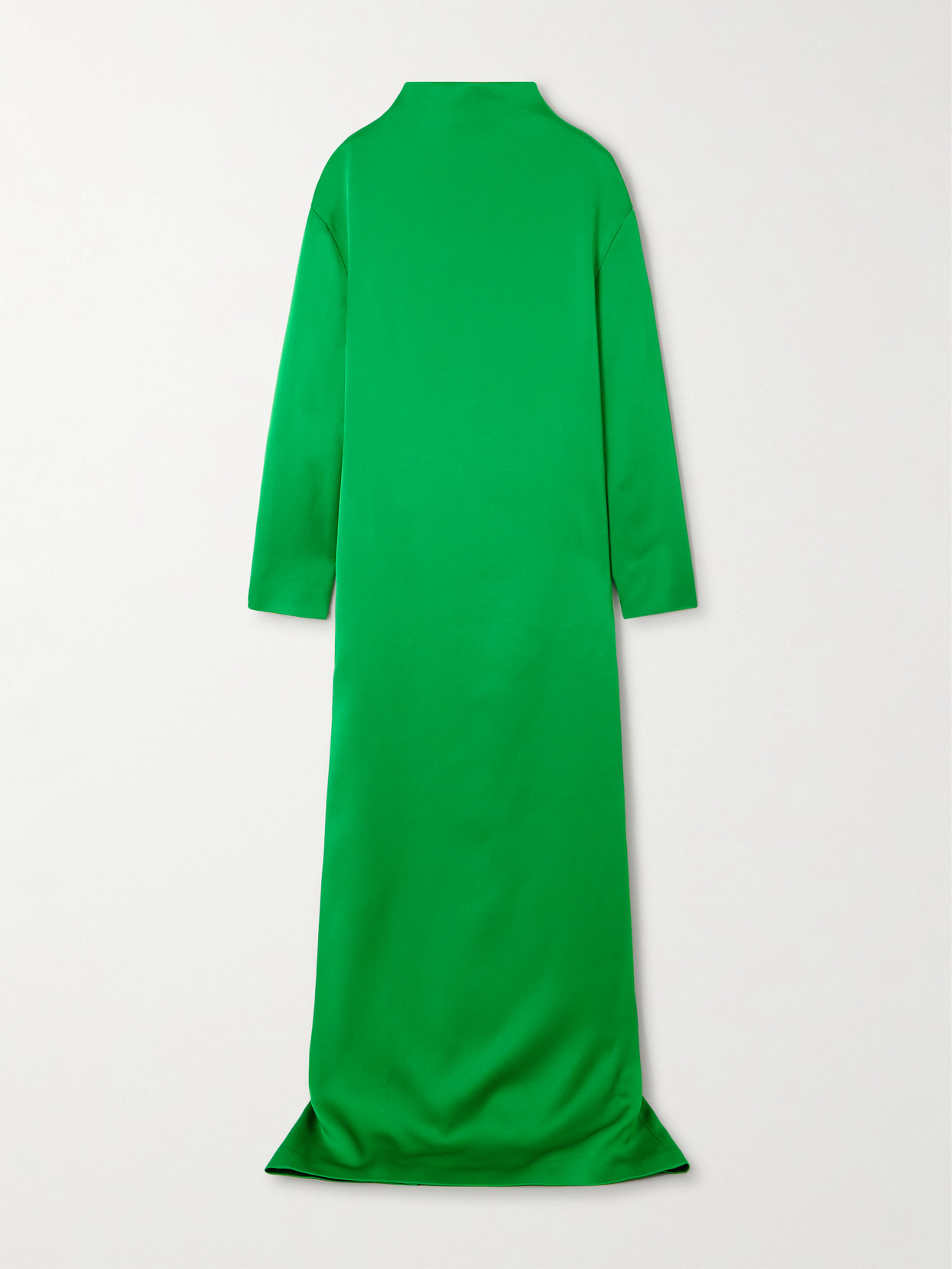 Tom Ford Oversized Open-back Satin-crepe Gown In Green