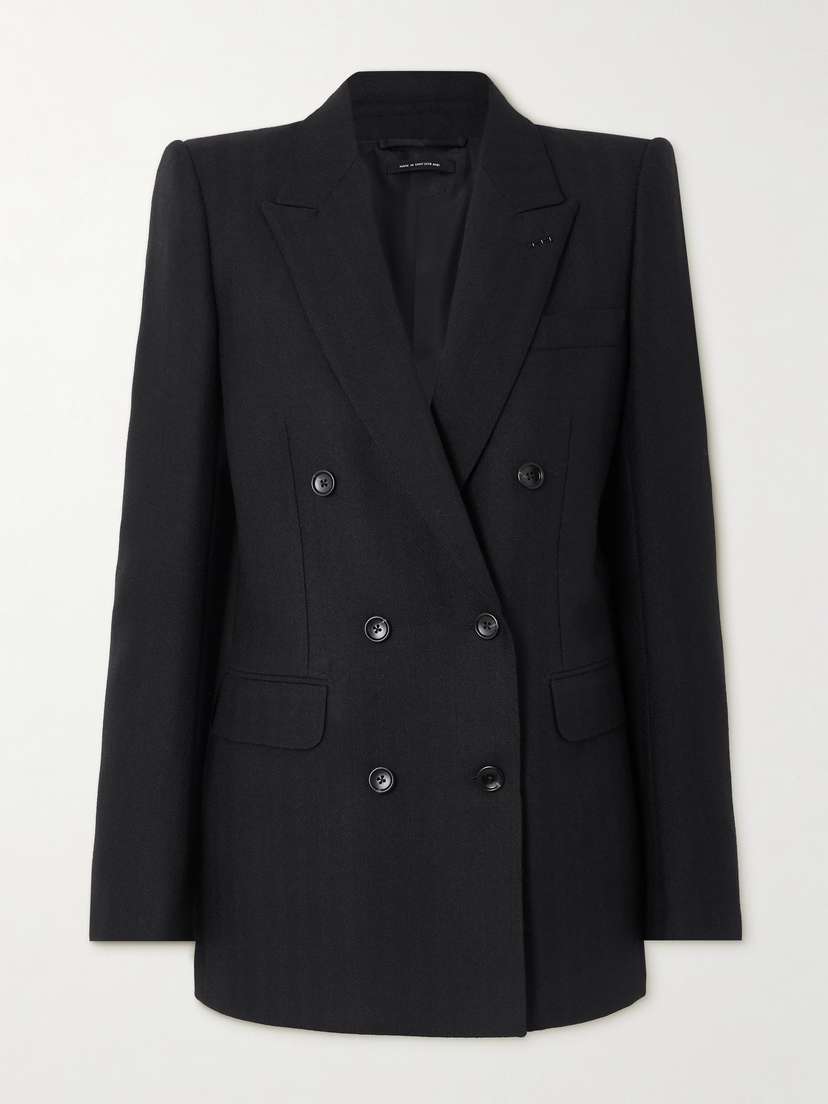 Tom Ford Herringbone Wool Double-breasted Blazer