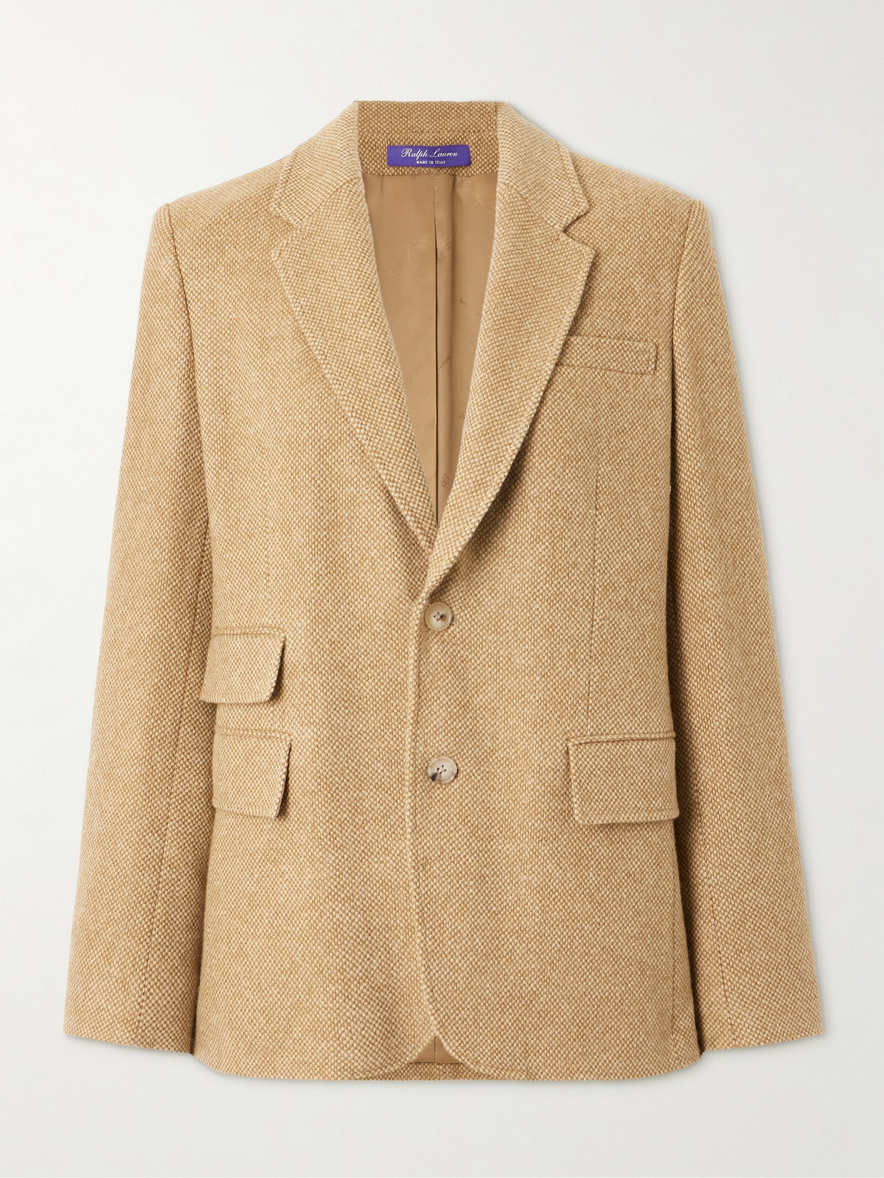 Ralph Lauren Eli Wool And Cashmere-blend Tweed Blazer In Brown