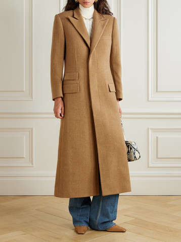 Ralph Lauren Collection Amory herringbone wool coat