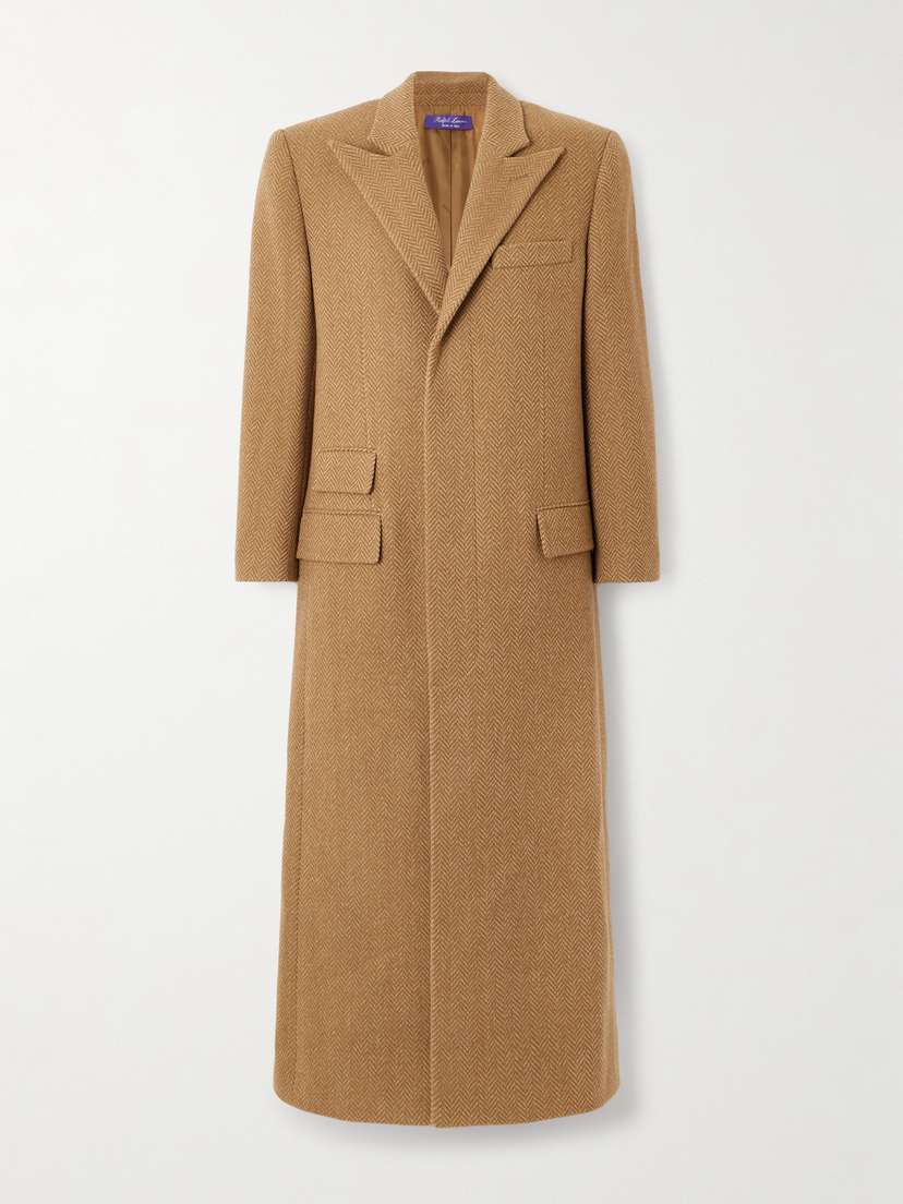 Ralph Lauren Collection Amory Herringbone Wool Coat