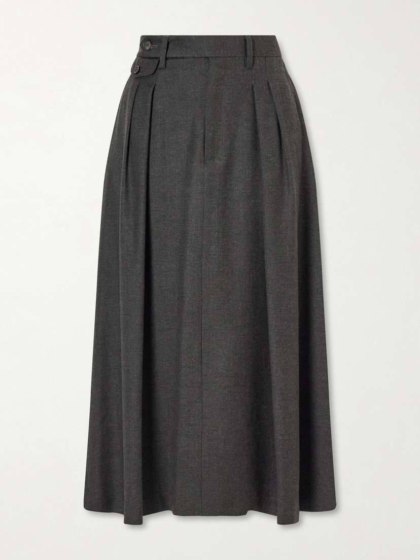 Ralph Lauren Collection Evelyn Wool-flannel Midi Skirt