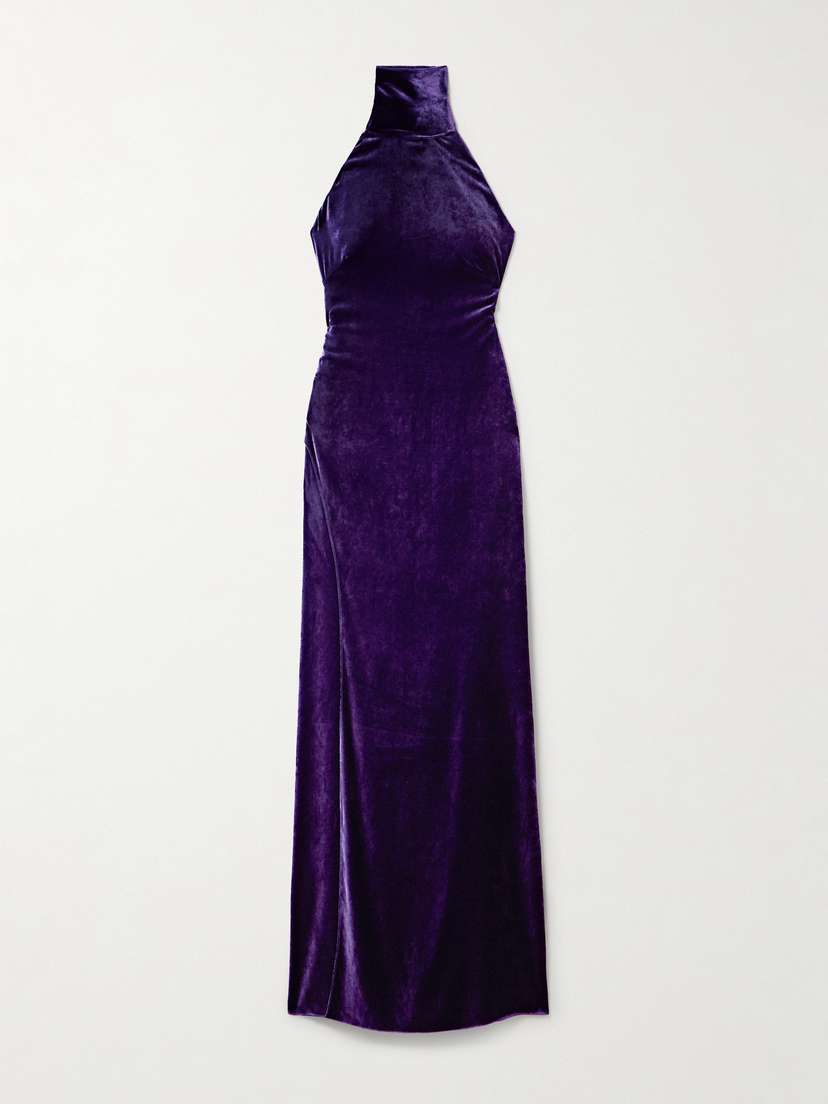 Ralph Lauren Collection Tatum Velvet Halterneck Gown