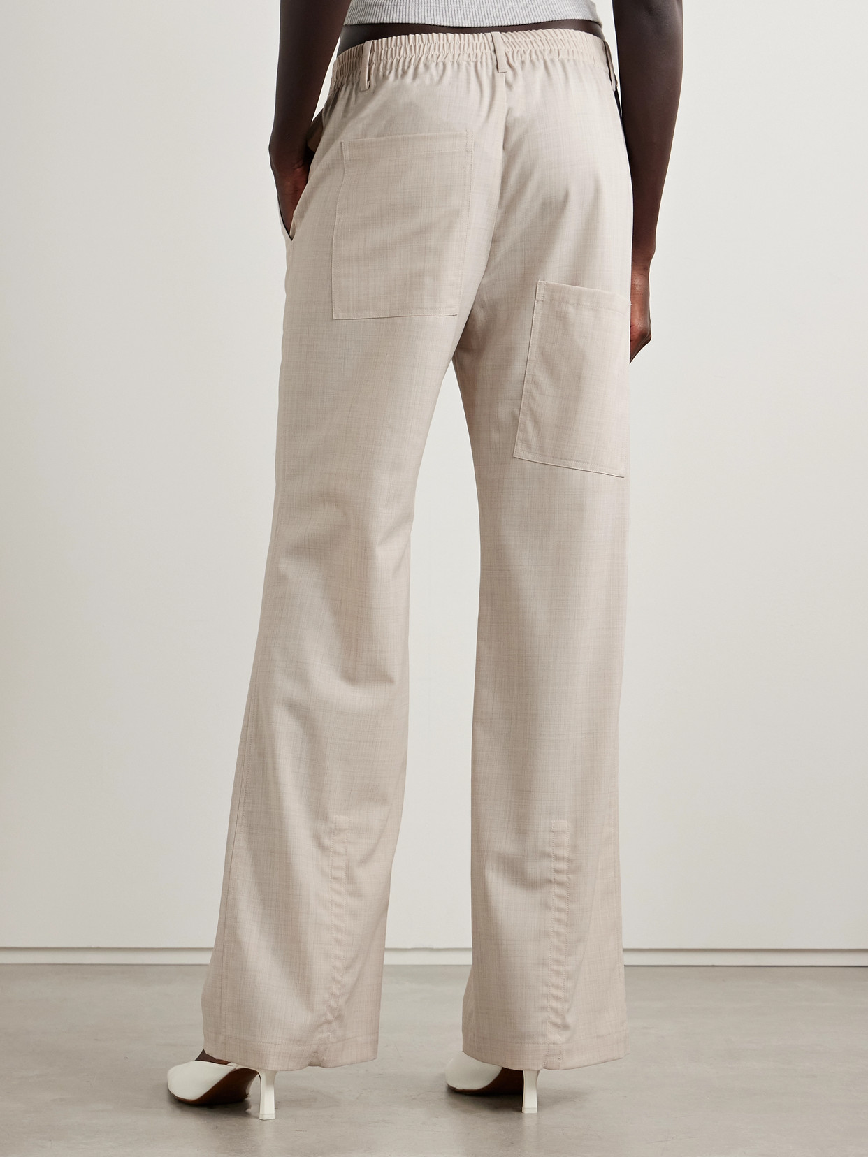 Tibi Scottie Woven Pants In White