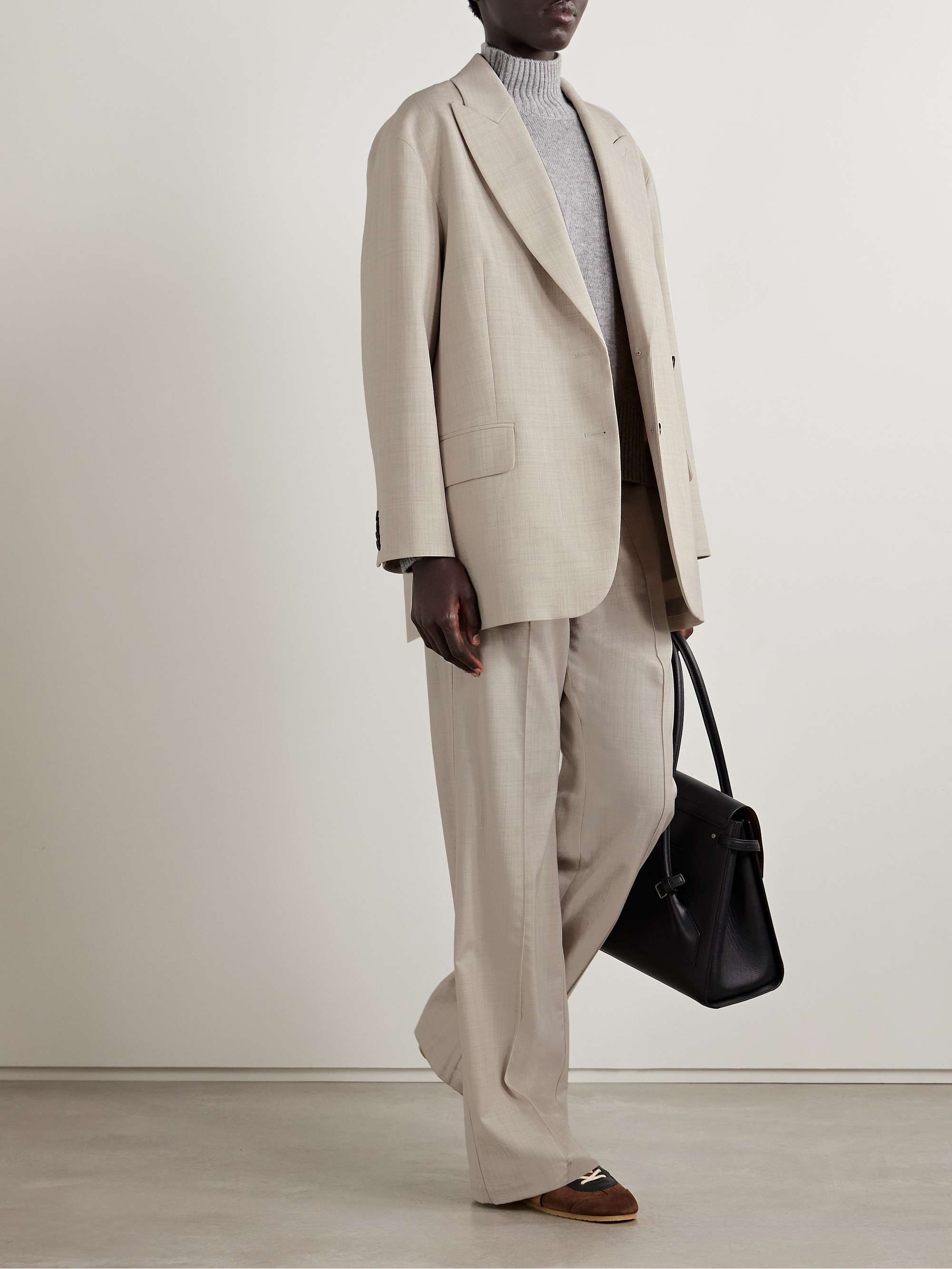 TIBI Fundamentals Liam stretch-grain de poudre blazer