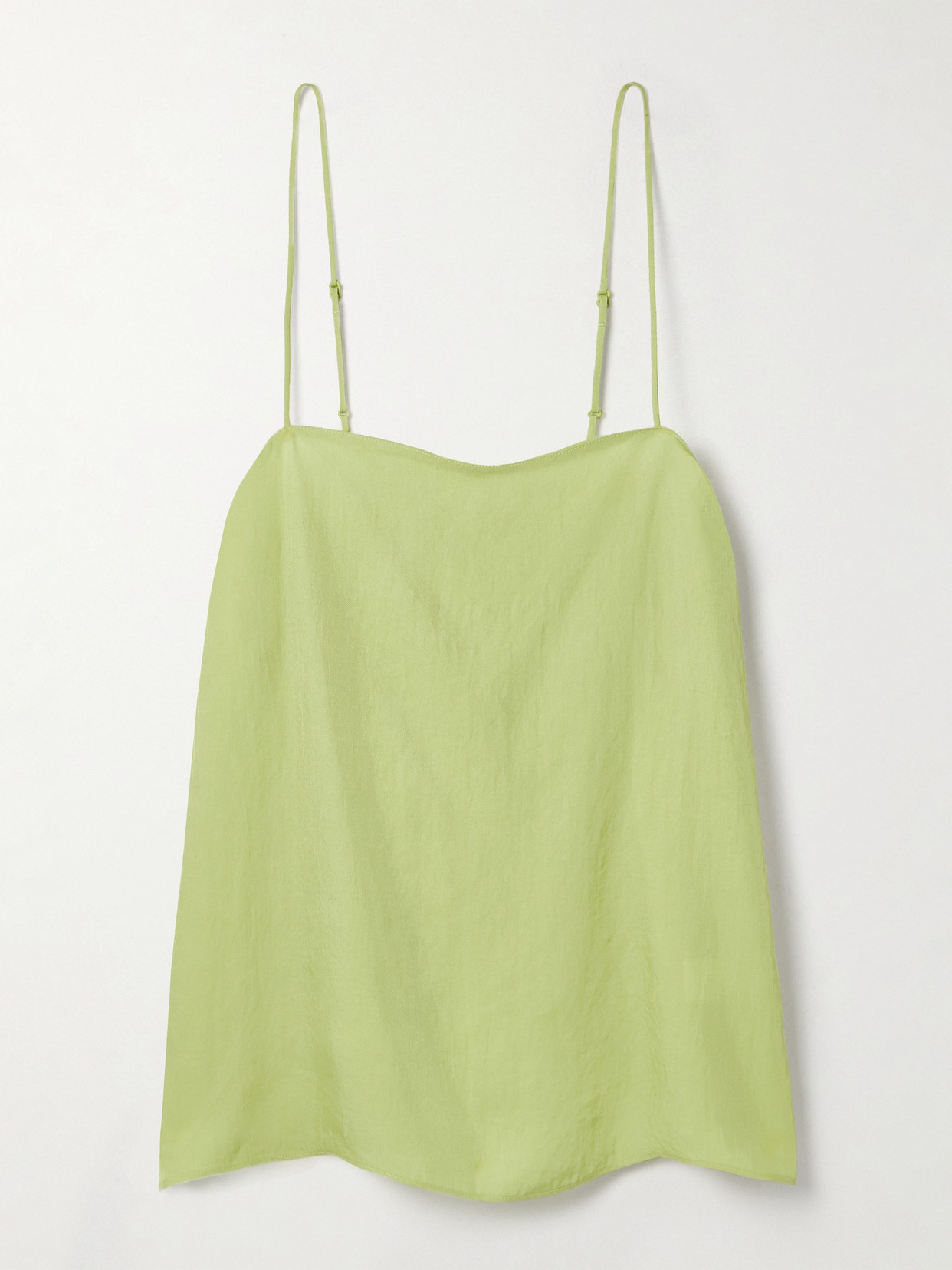 Tibi Satin-twill Camisole In Green