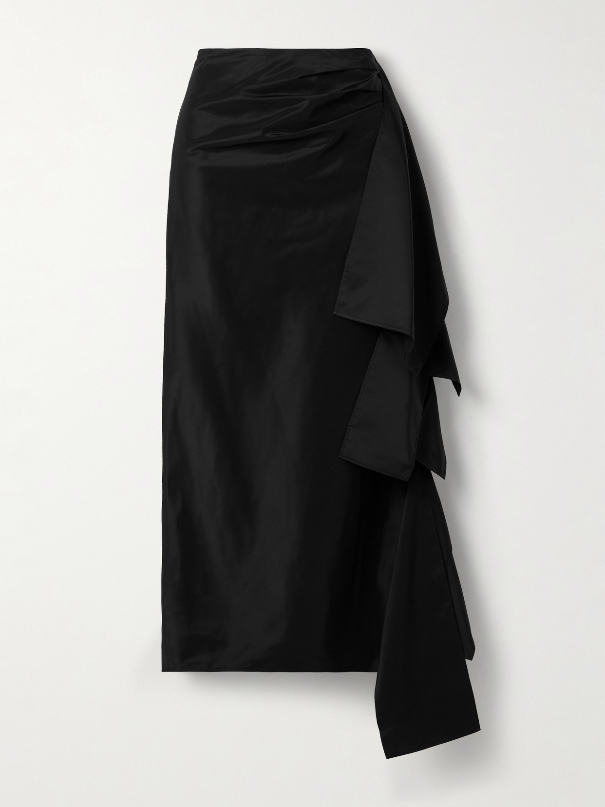 Ruffled Ruched Nylon Maxi